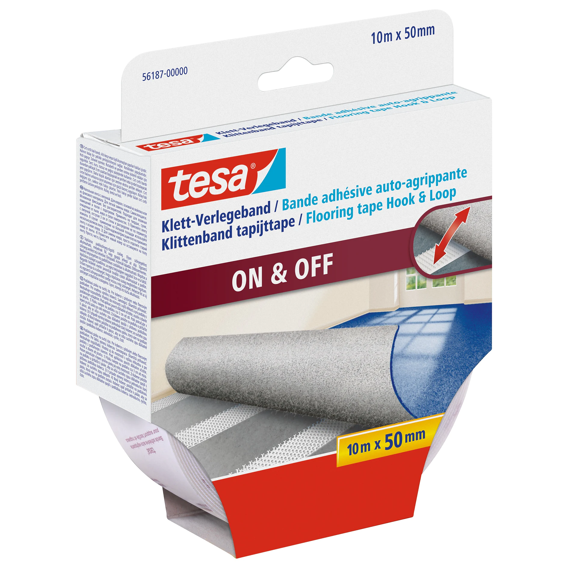 [en-en] tesa® Hook Flooring Tape 10m : 50mm