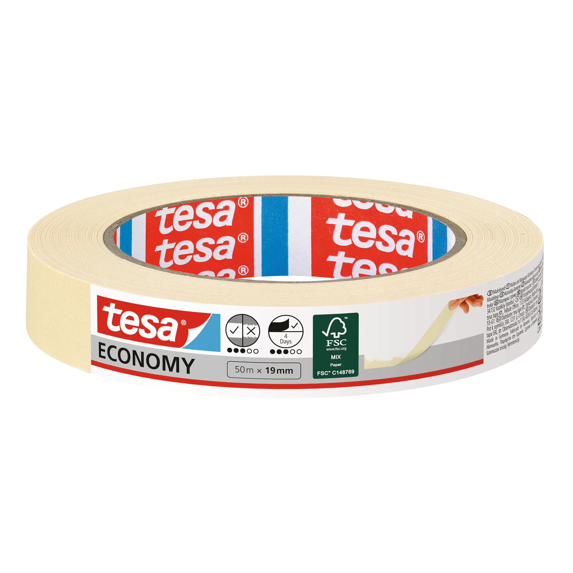 [en-en] tesa Masking Economy 50m x 19mm