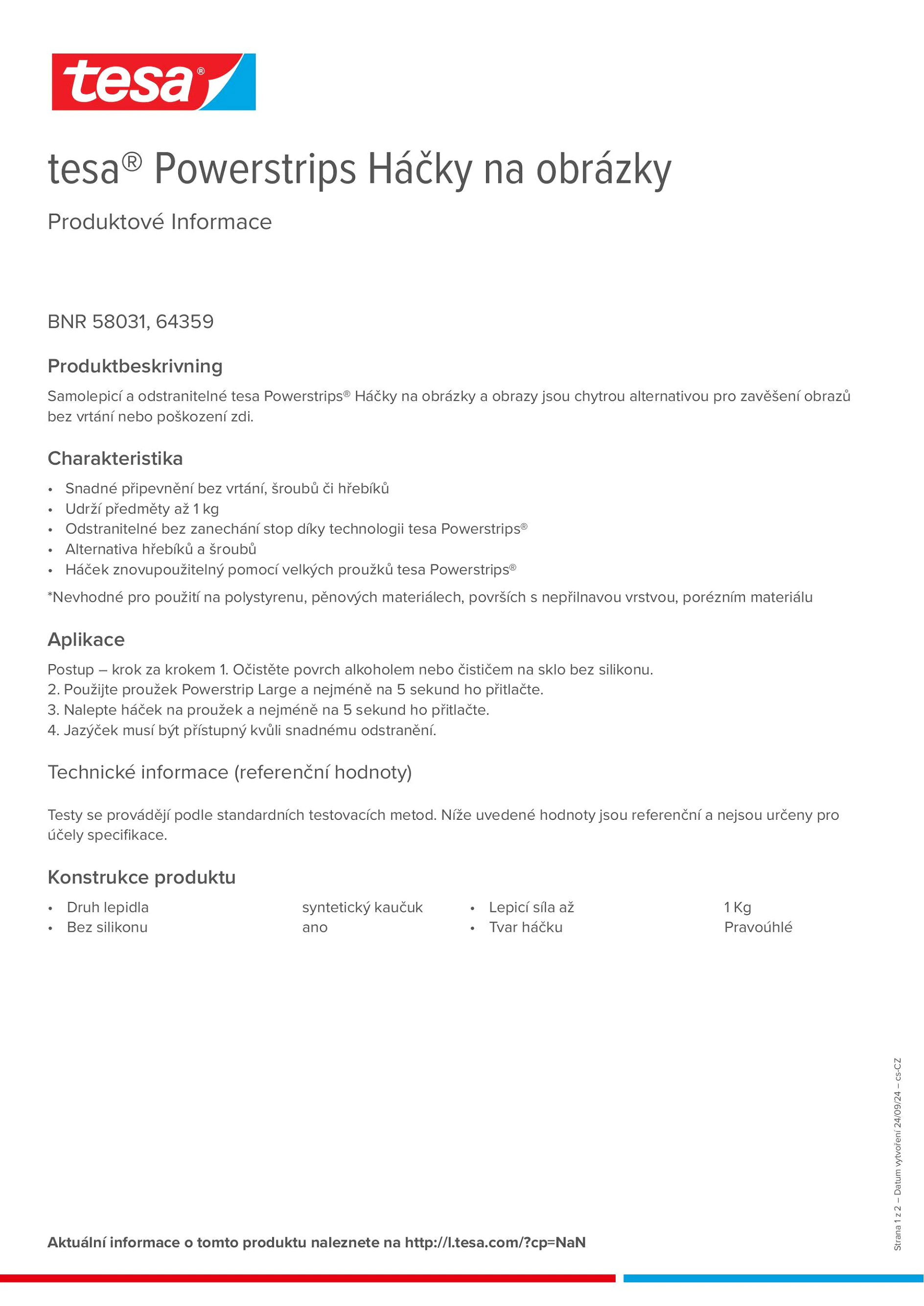 Product information_tesa® Powerstrips 58031_cs-CZ