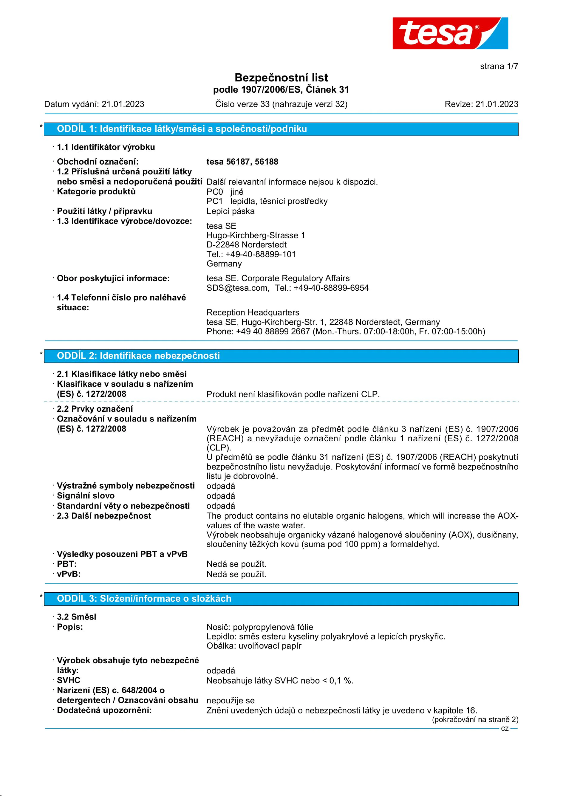 Safety data sheet_tesa® On & Off 56187_cs-CZ_v33