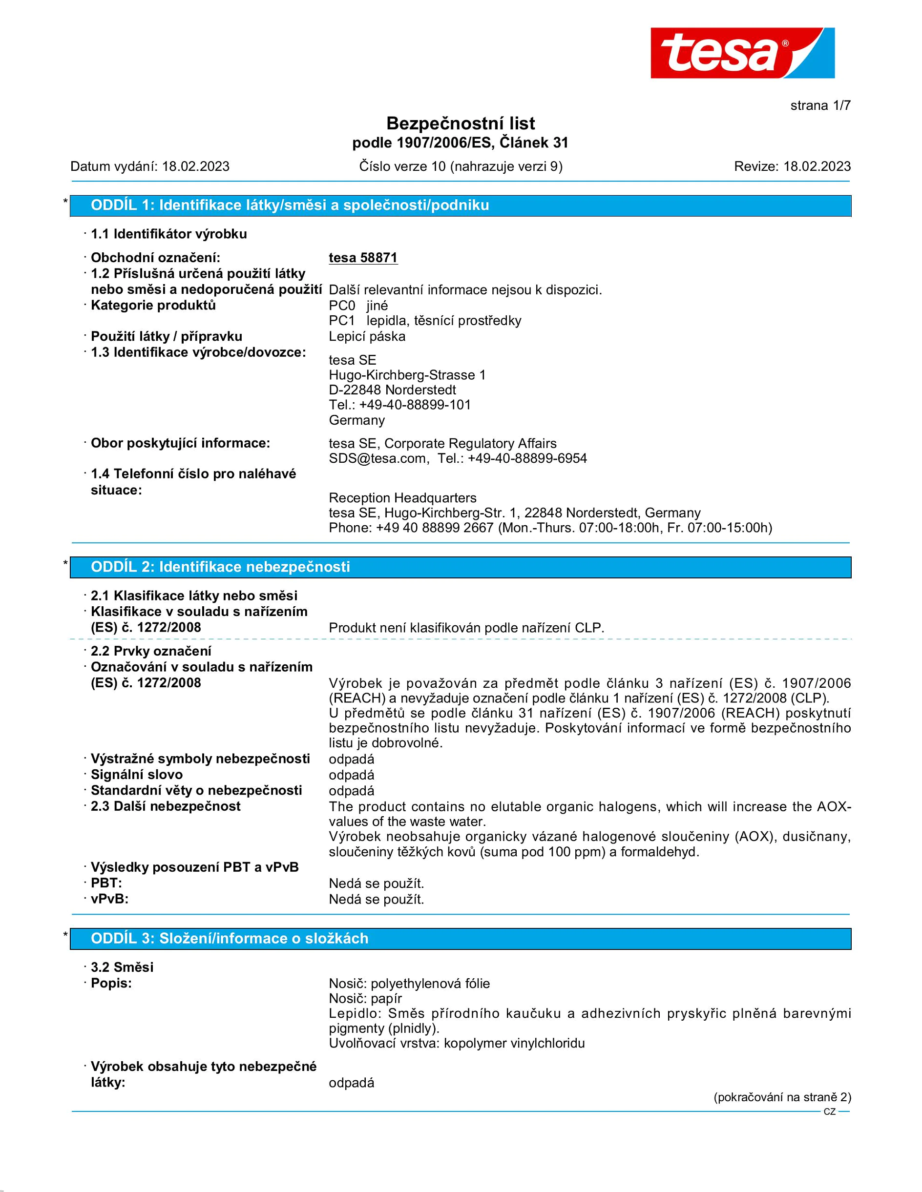 Safety data sheet_tesa® Easy Cover 58882_cs-CZ_v10