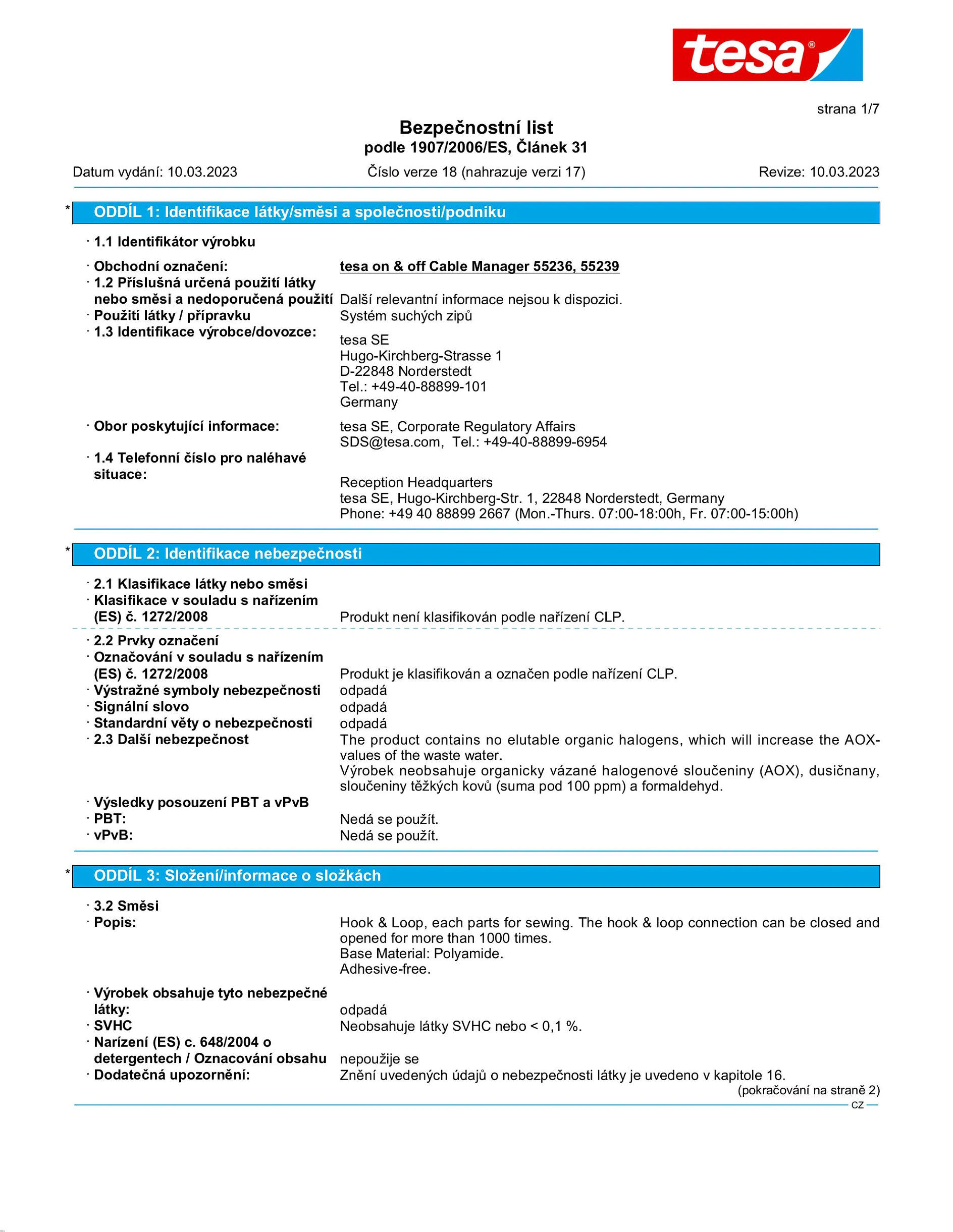 Safety data sheet_tesa® On & Off 55236_cs-CZ_v18