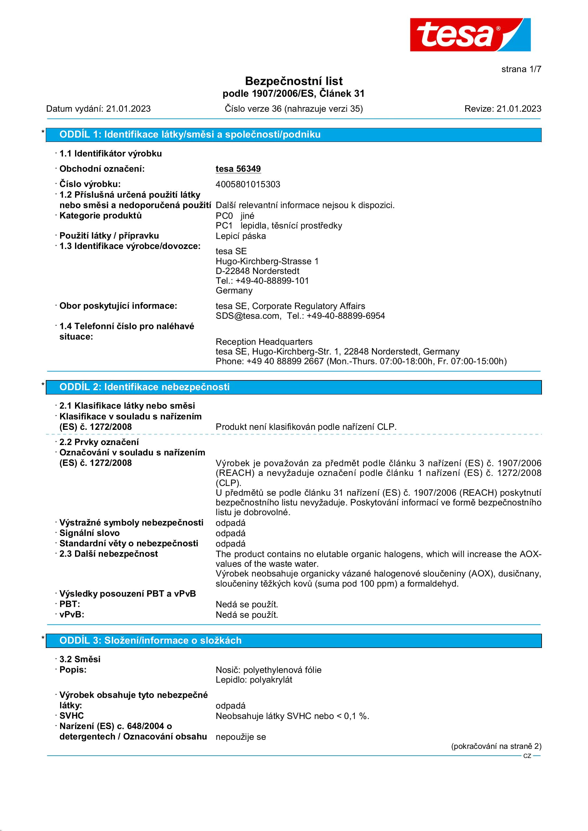 Safety data sheet_tesa® extra Power 56349_cs-CZ_v36