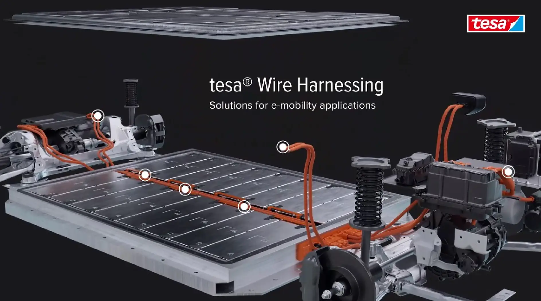 Animace E-Powertrain tesa Wire Harnessing