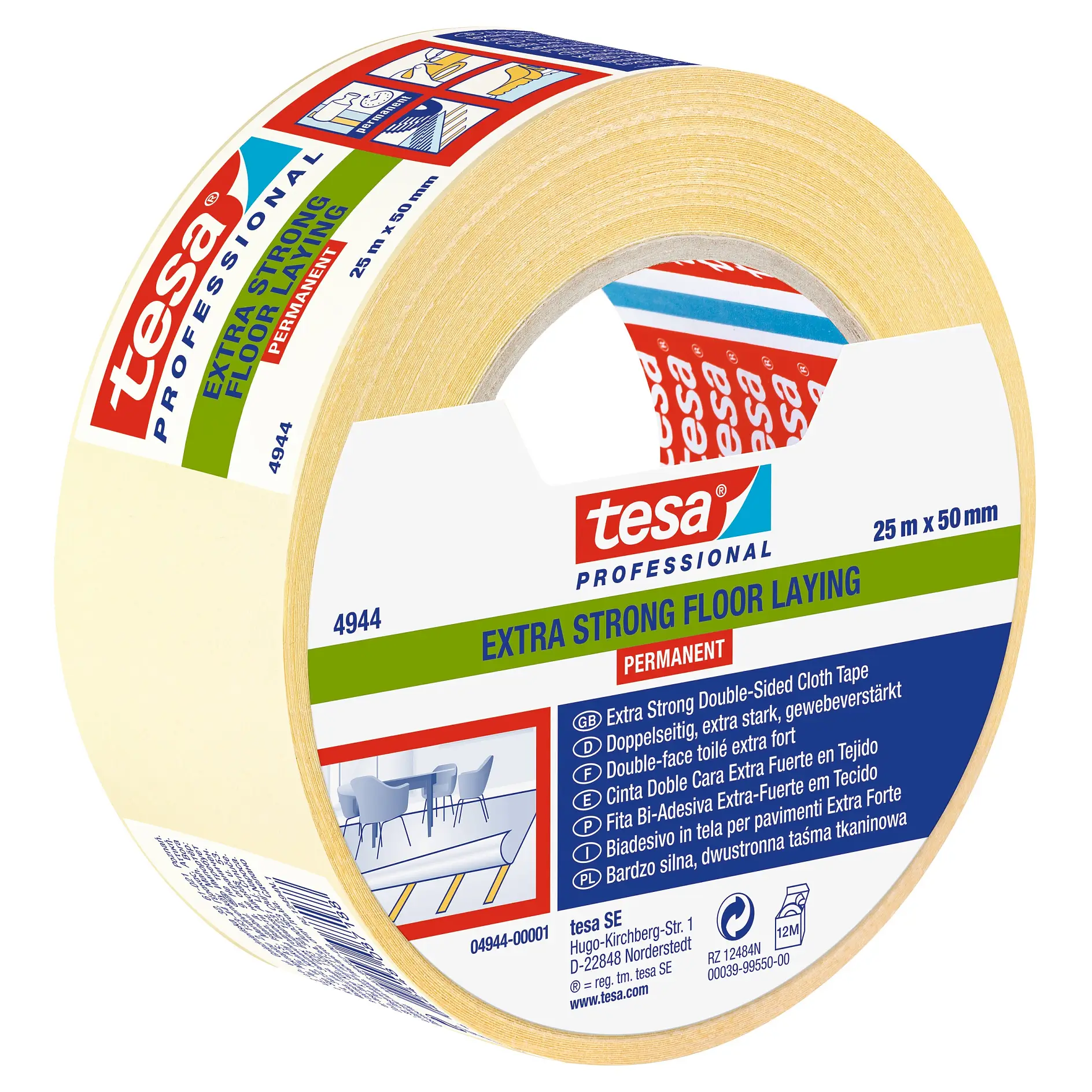 [en-en] tesa Professional Floorlaying extra strong 25m x 50mm