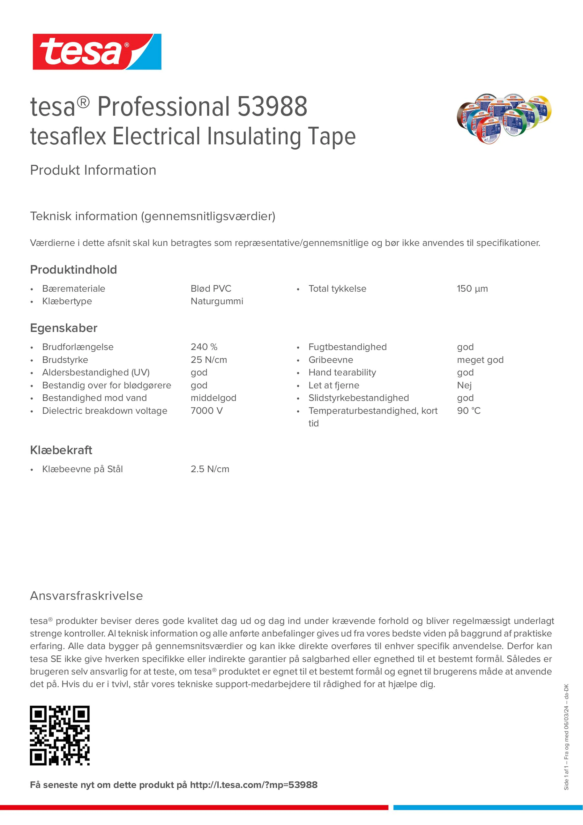 Product information_tesa® Professional 53988_da-DK