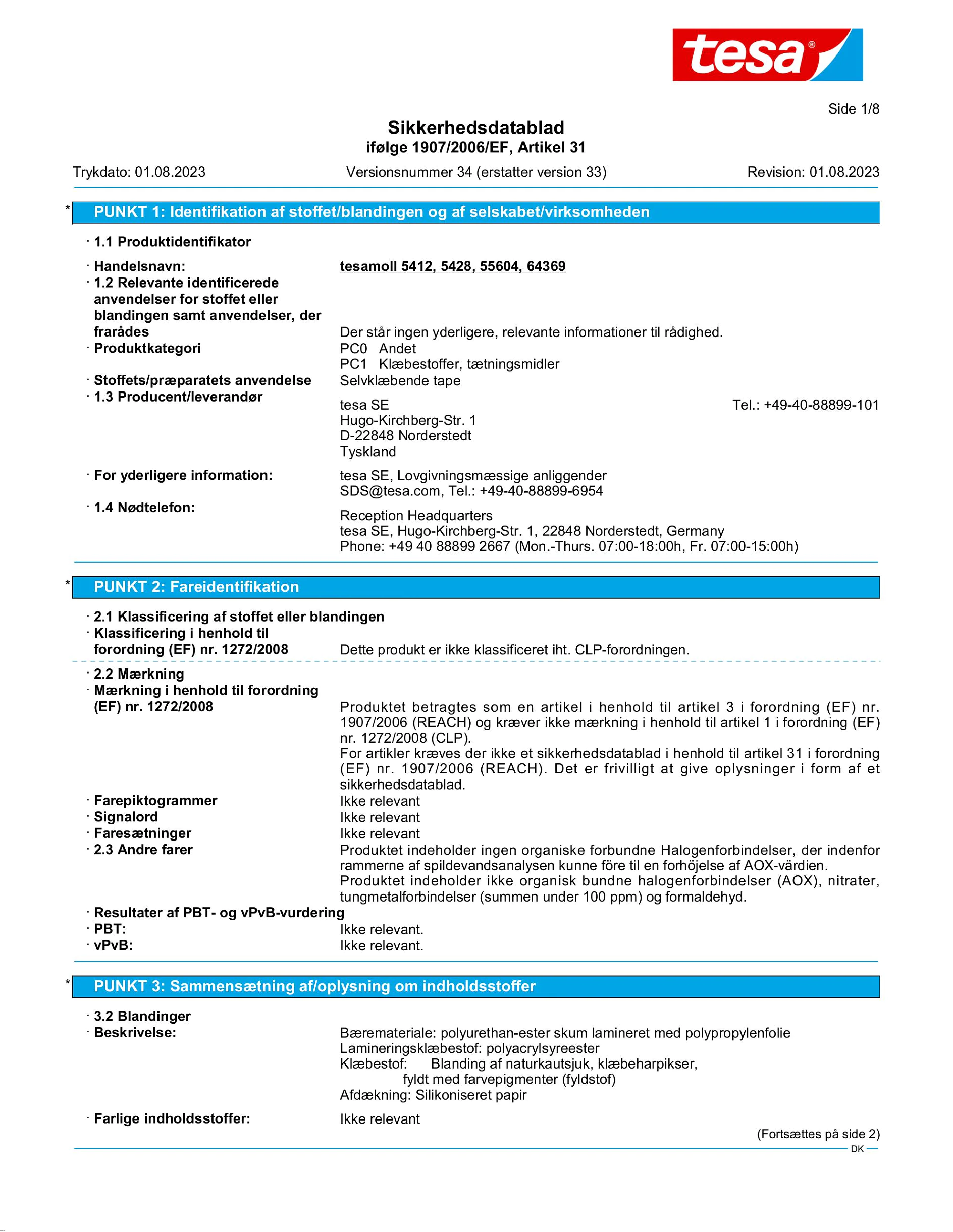 Safety data sheet_tesamoll® 55604_da-DK_v34