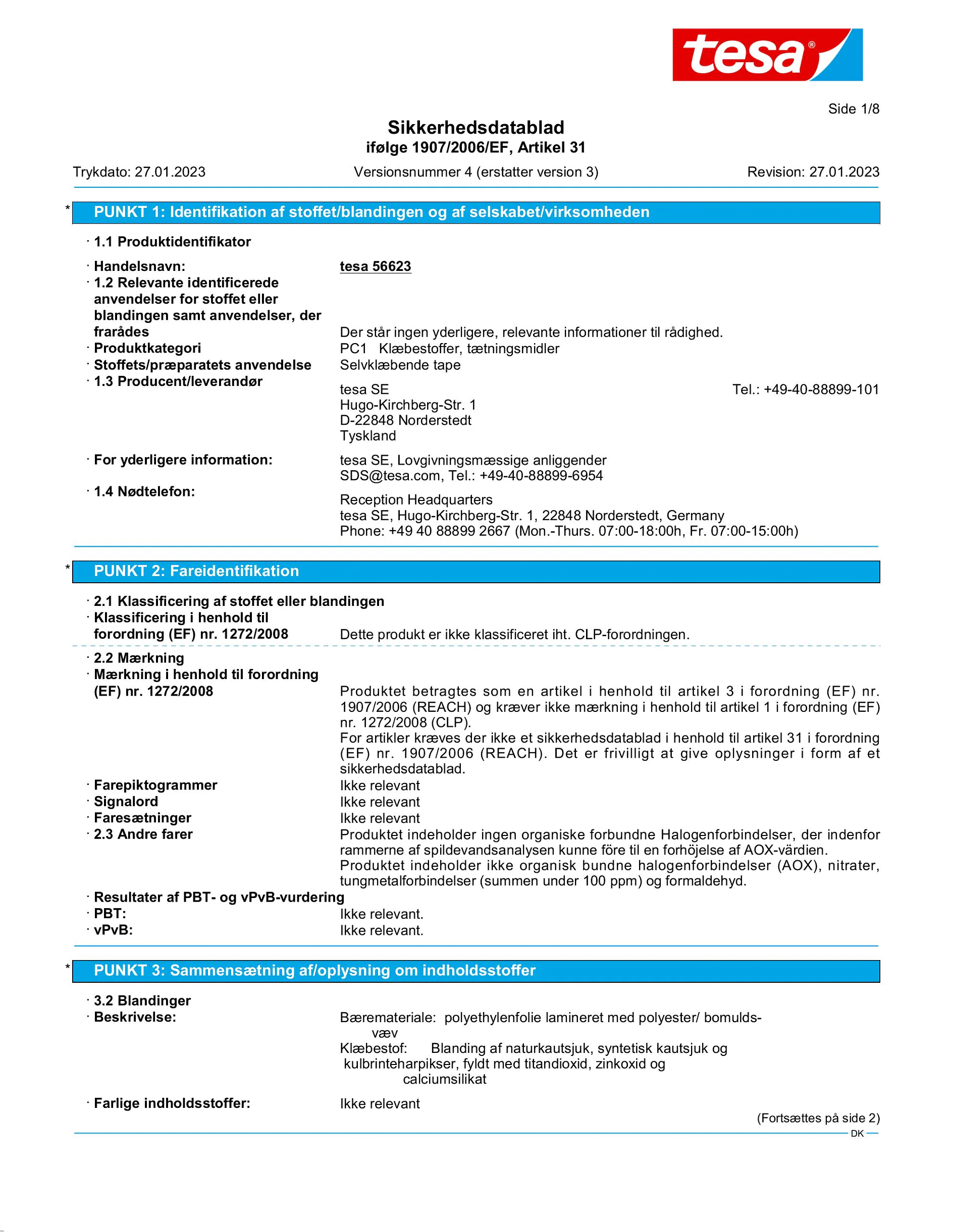 Safety data sheet_tesa® 56622_da-DK_v4