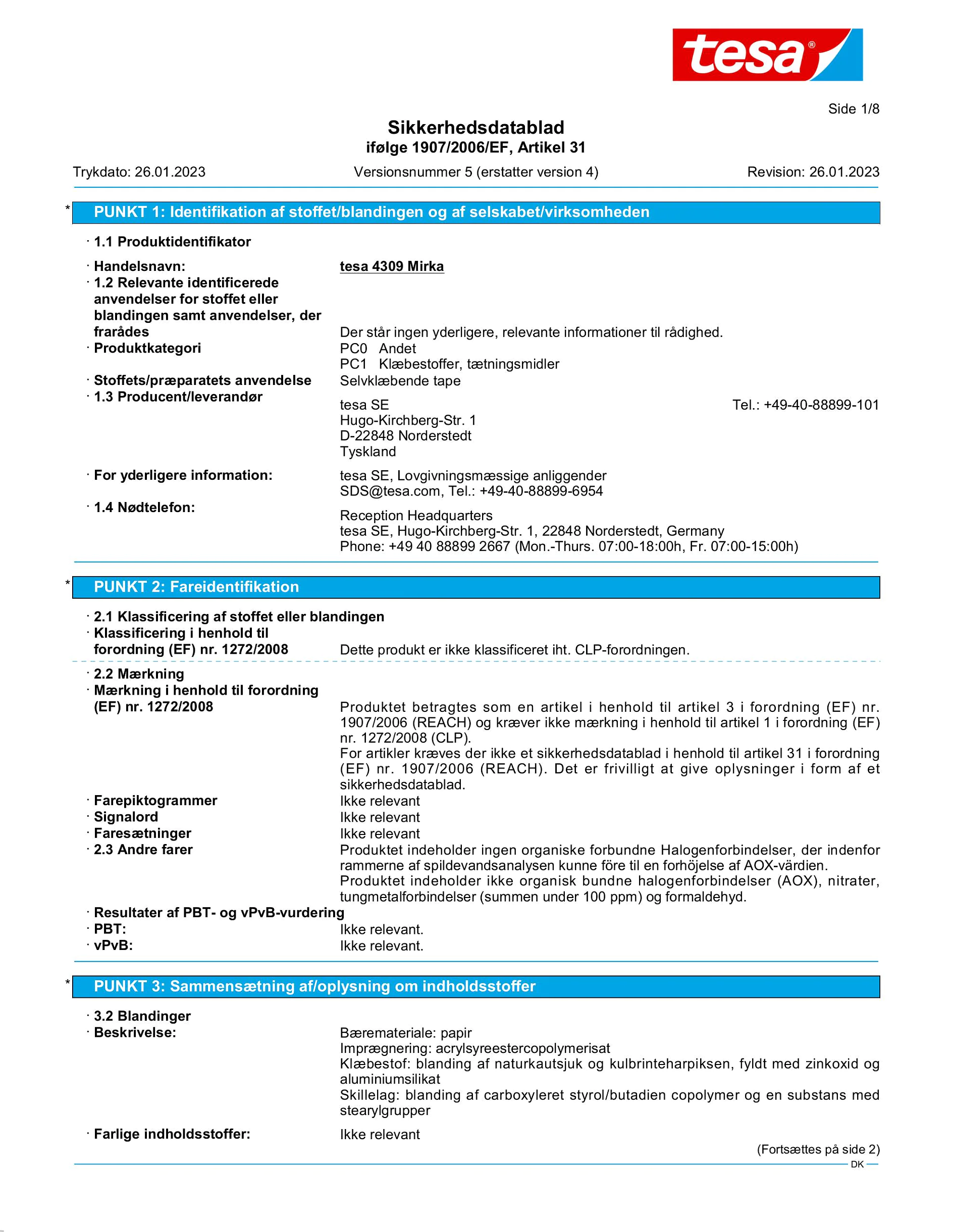 Safety data sheet_tesa® 04309_da-DK_v5