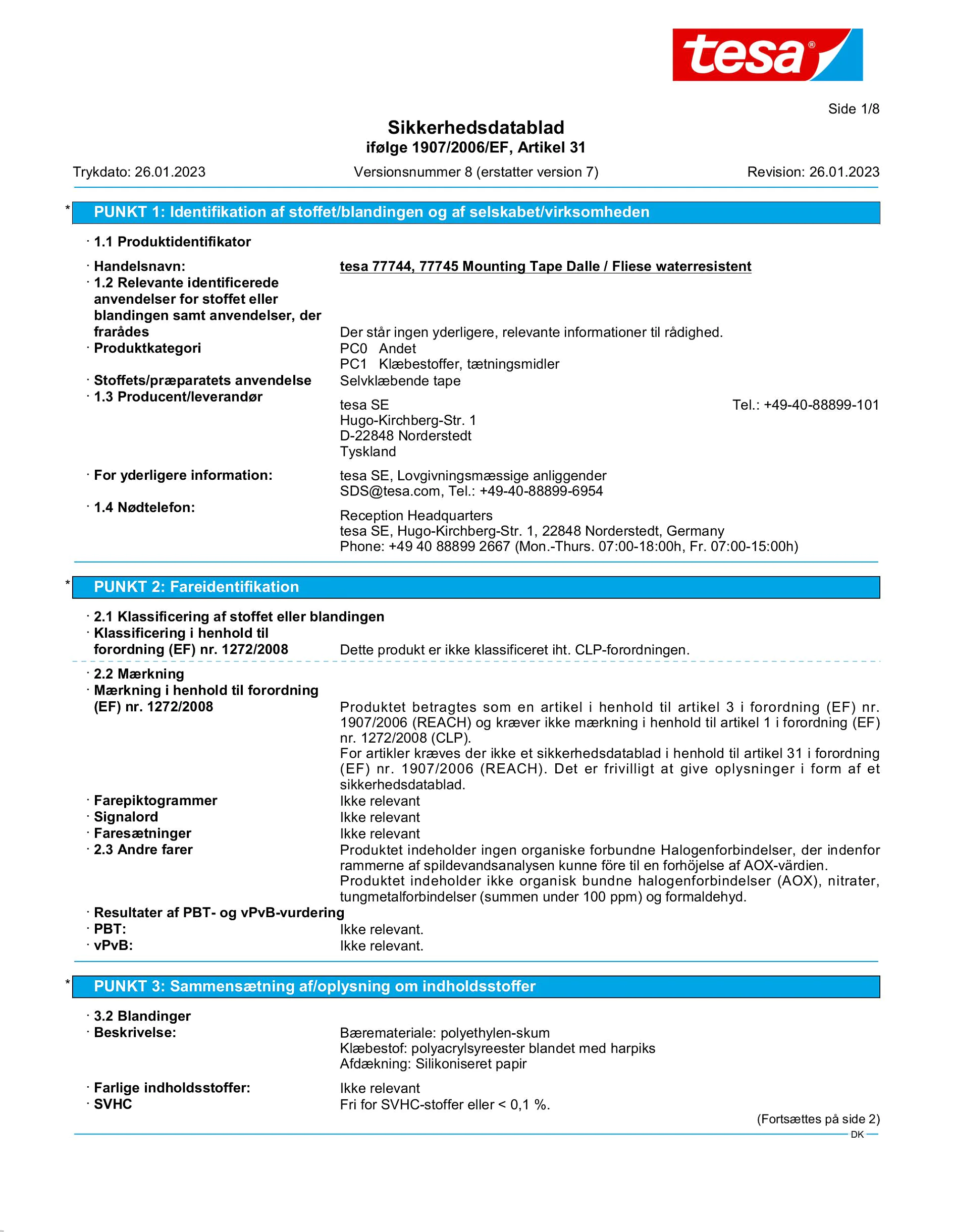 Safety data sheet_tesa® 77744_da-DK_v8