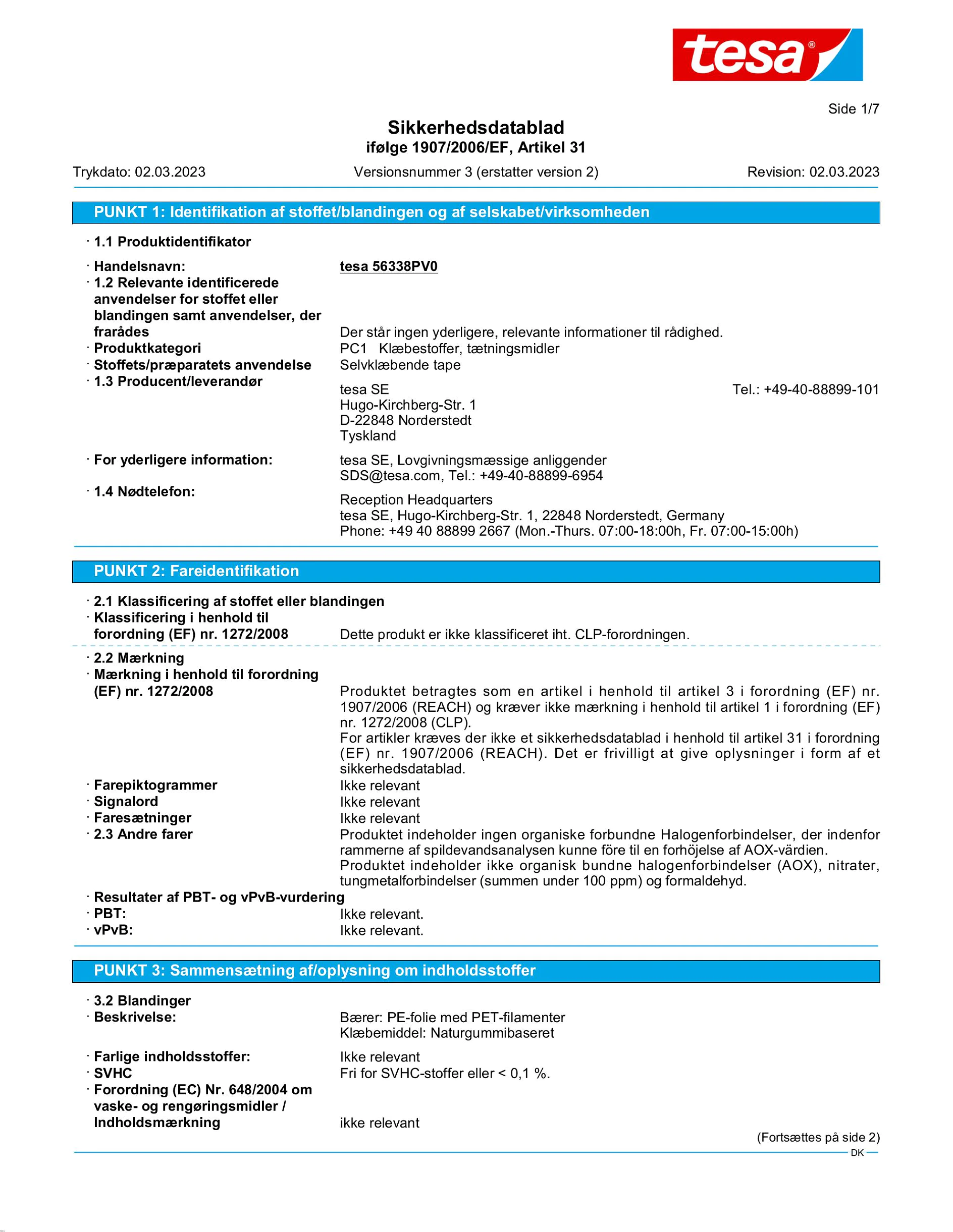 Safety data sheet_tesa® extra Power 56348_da-DK_v3