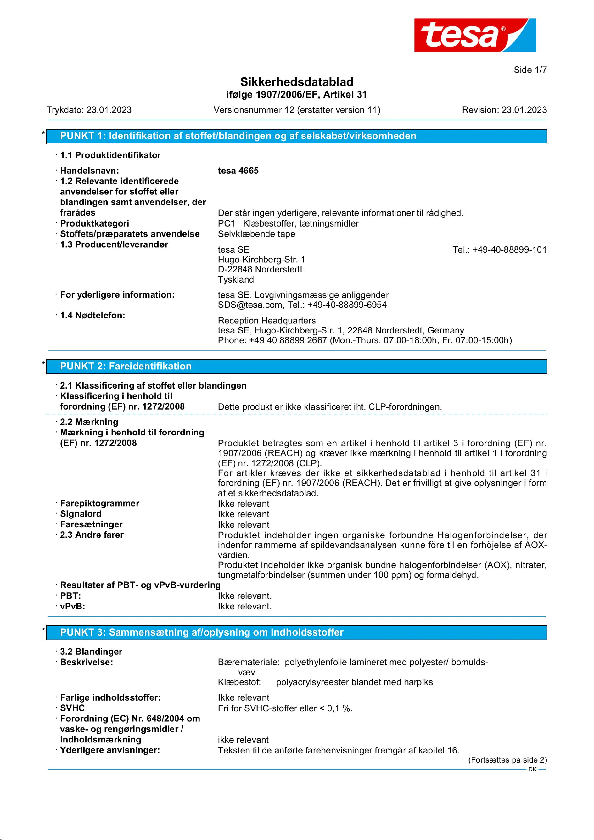 Safety data sheet_tesa® Professional 04665_da-DK_v12