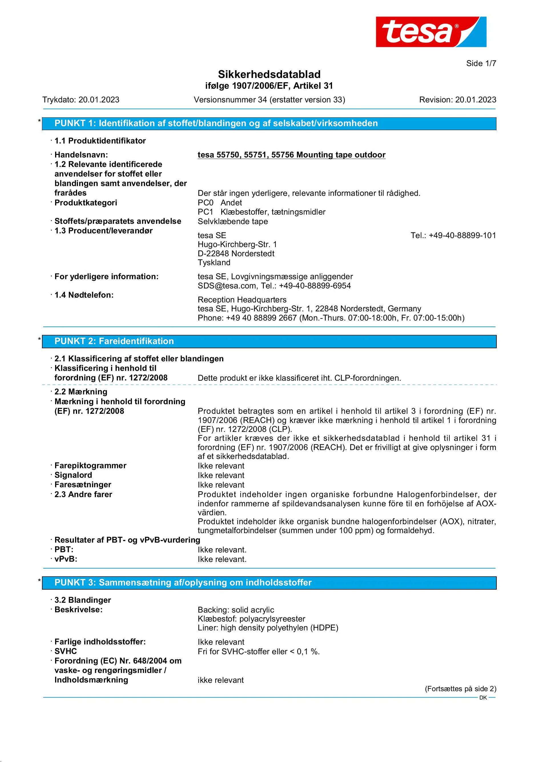 Safety data sheet_tesa® Powerbond 55751_da-DK_v34