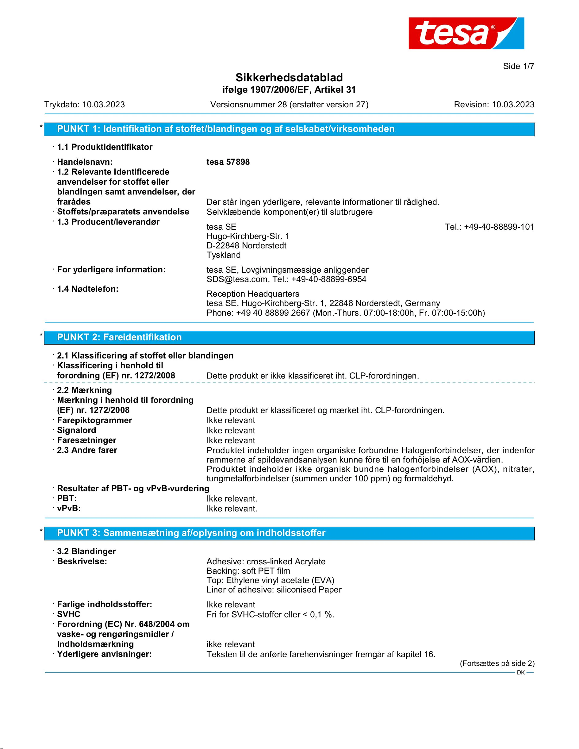 Safety data sheet_tesa® Protect 57706_da-DK_v28