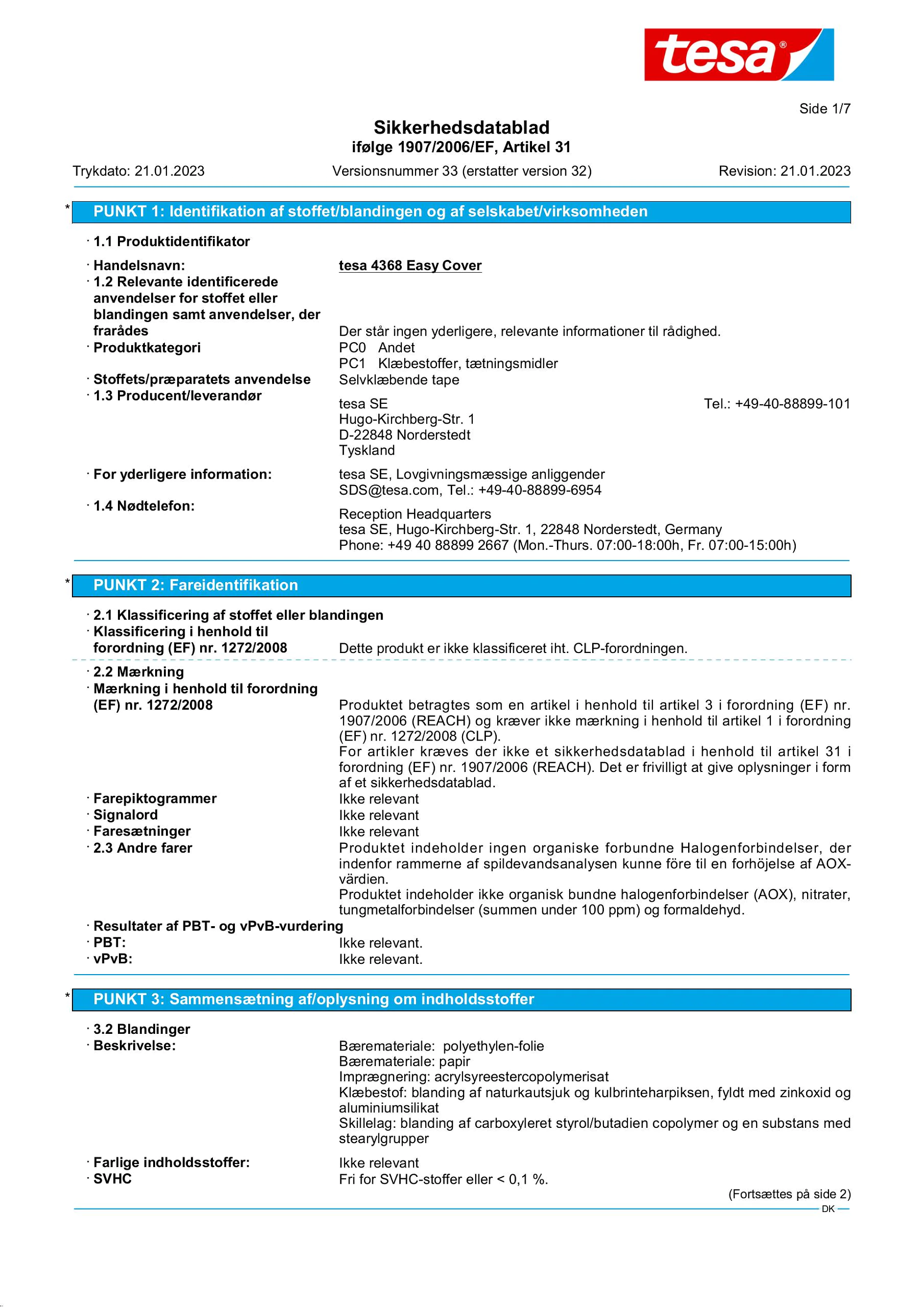 Safety data sheet_tesa® Professional 04368_da-DK_v33