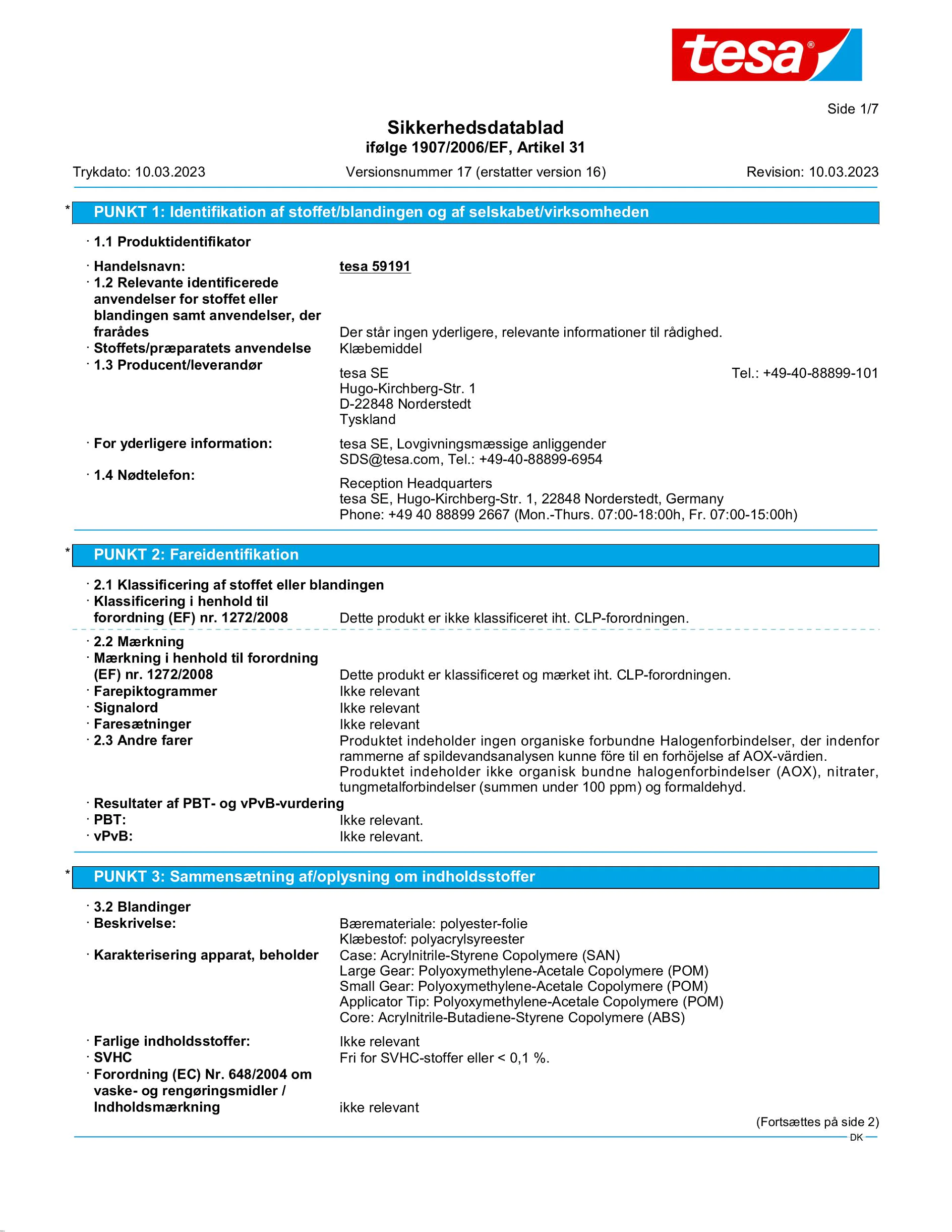 Safety data sheet_tesa® 59191_da-DK_v17