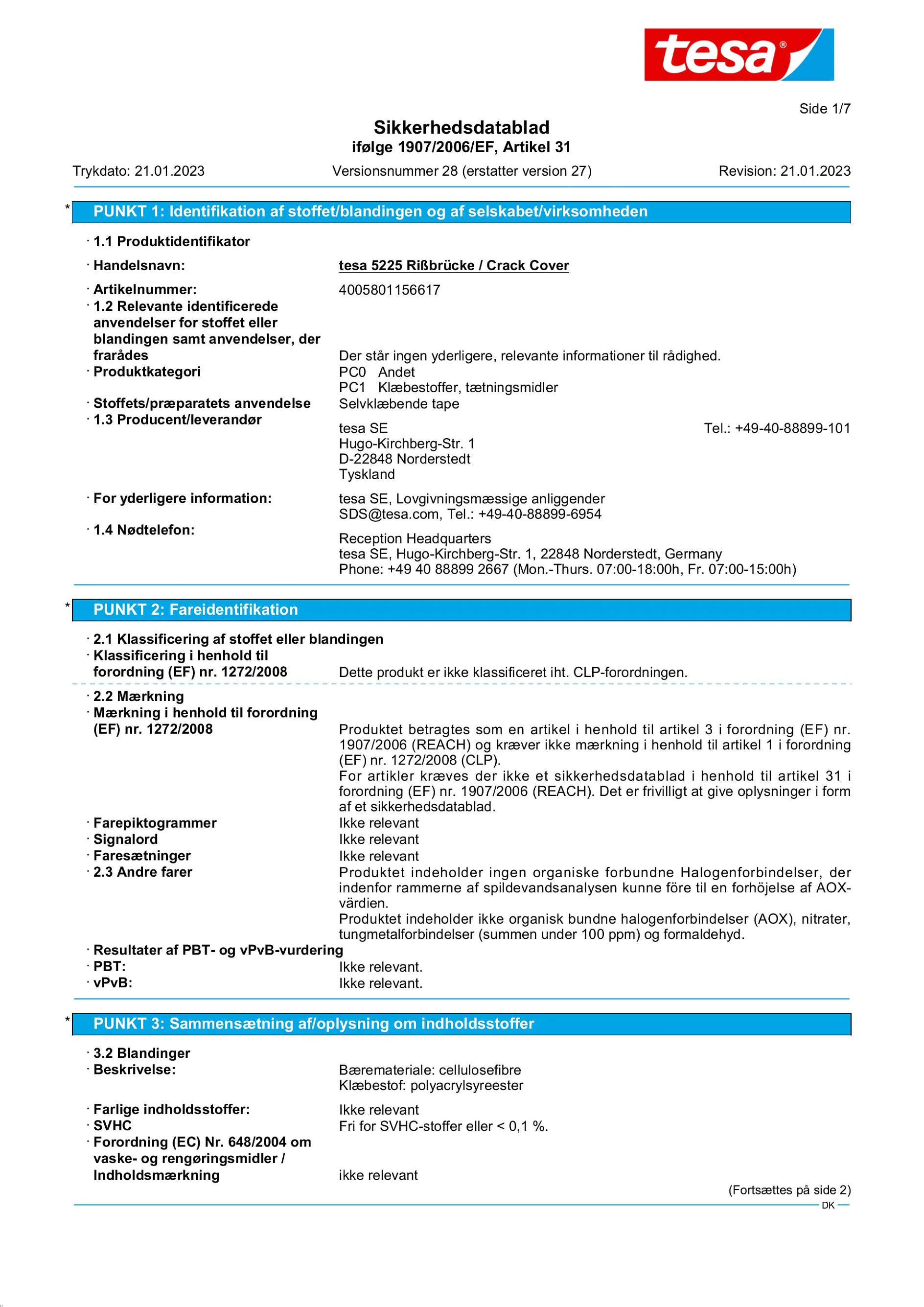 Safety data sheet_tesa® 05225_da-DK_v28