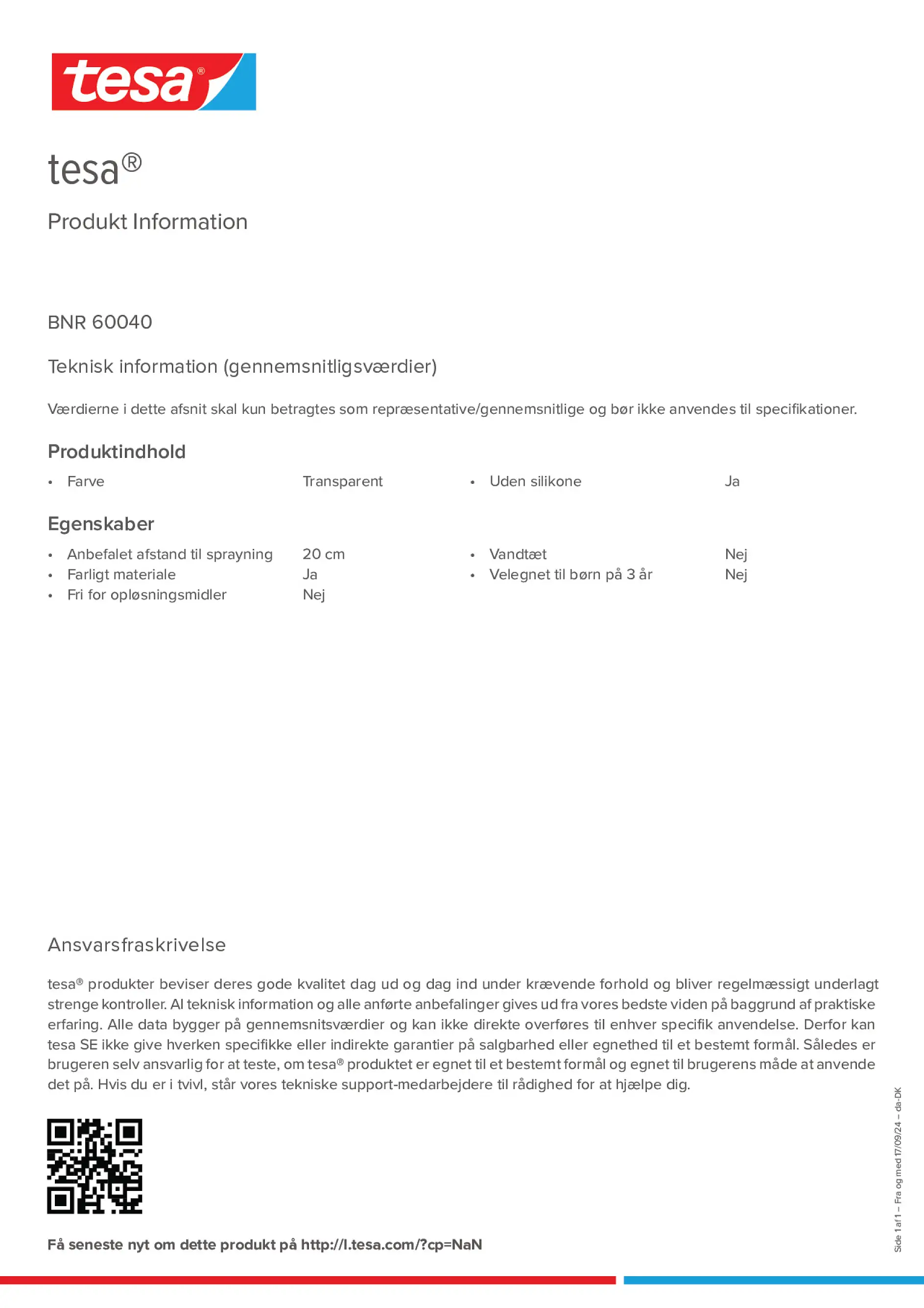 Product information_tesa® 60040_da-DK