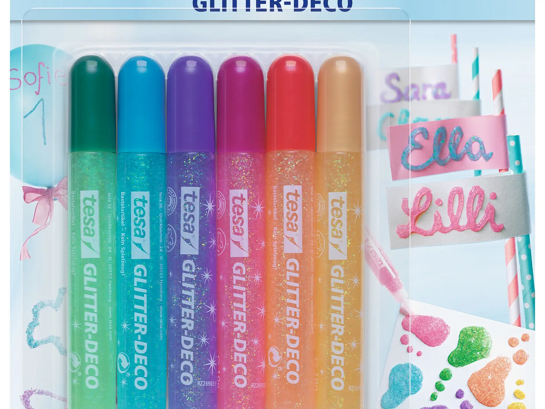 [en-en] tesa Glitter Deco Candy Colour