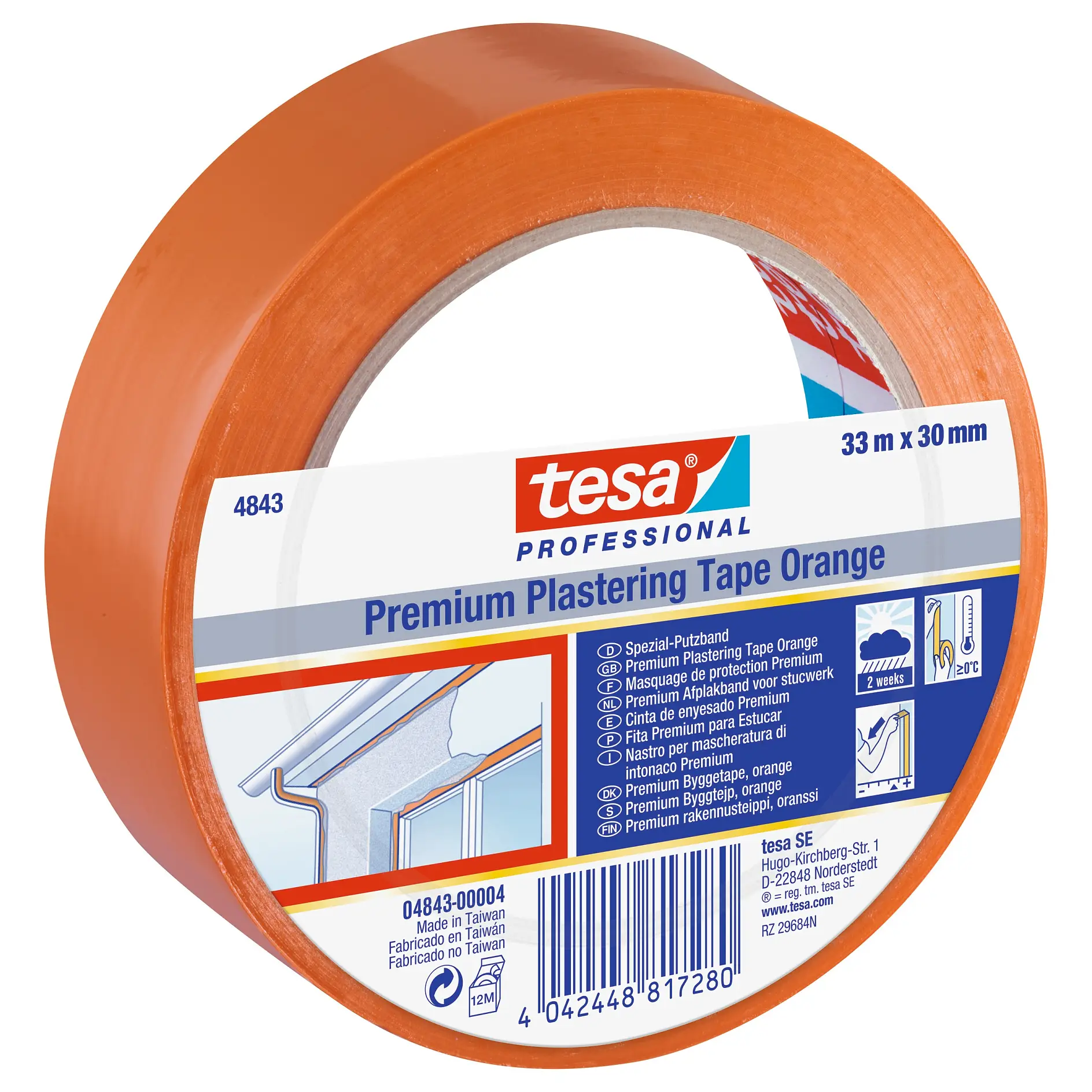 [en-en] tesa professional plastering tape 33mx30mm, Orange, LI401