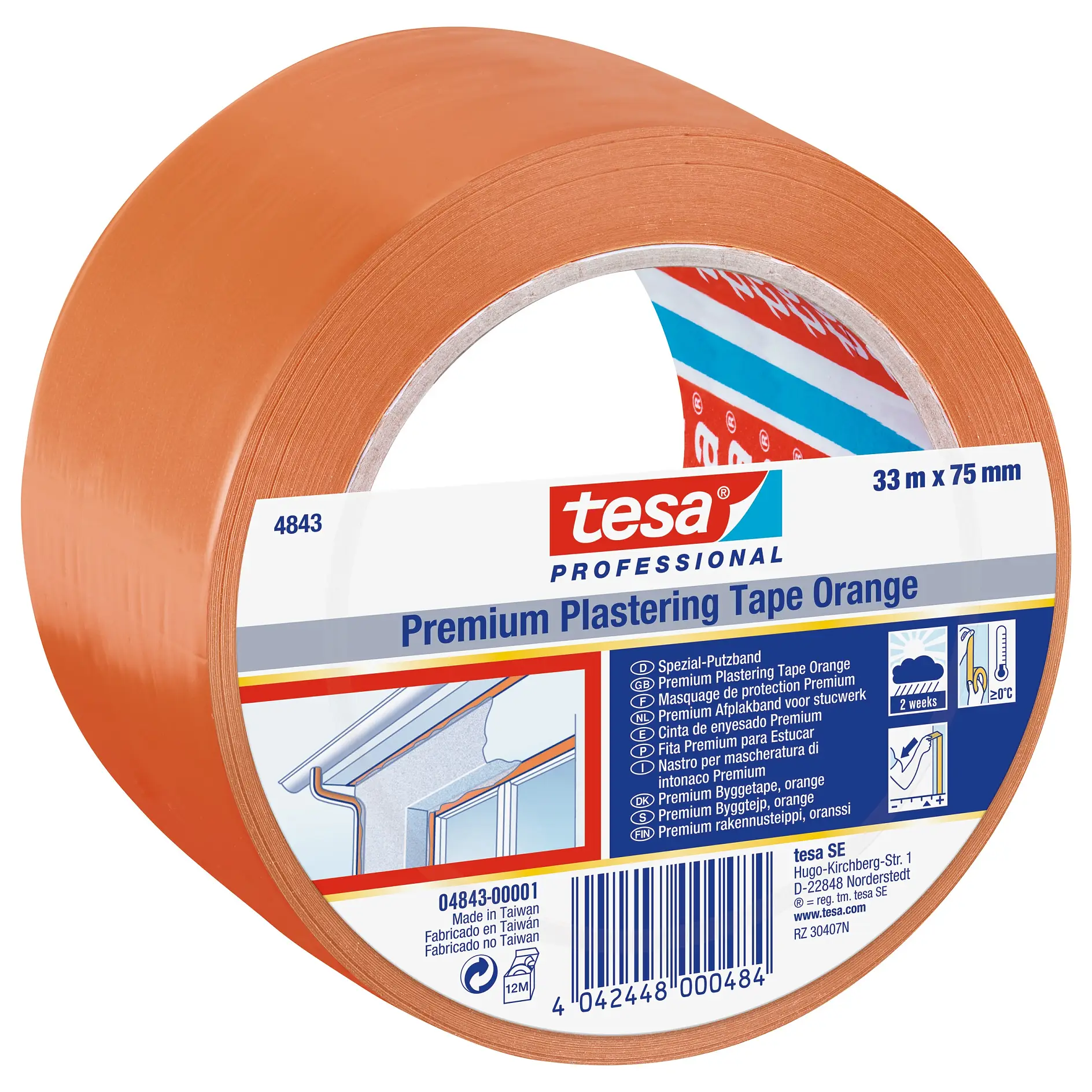 [en-en] tesa professional plastering tape 33mx75mm, Orange, LI401