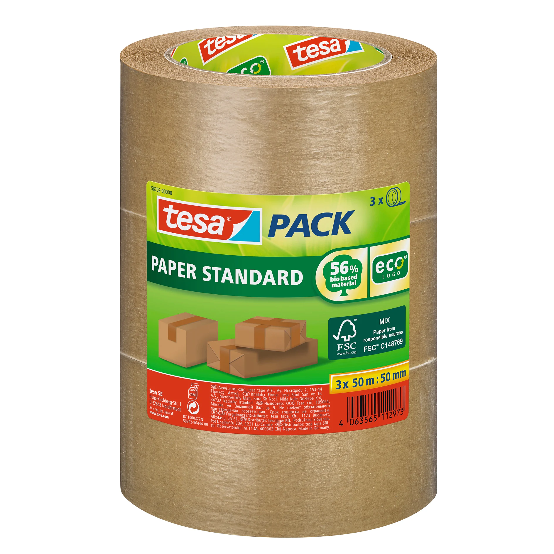 [en-en]&nbsp;&nbsp;tesapack Paper Standard ecoLogo 3 x 50m x 50mm