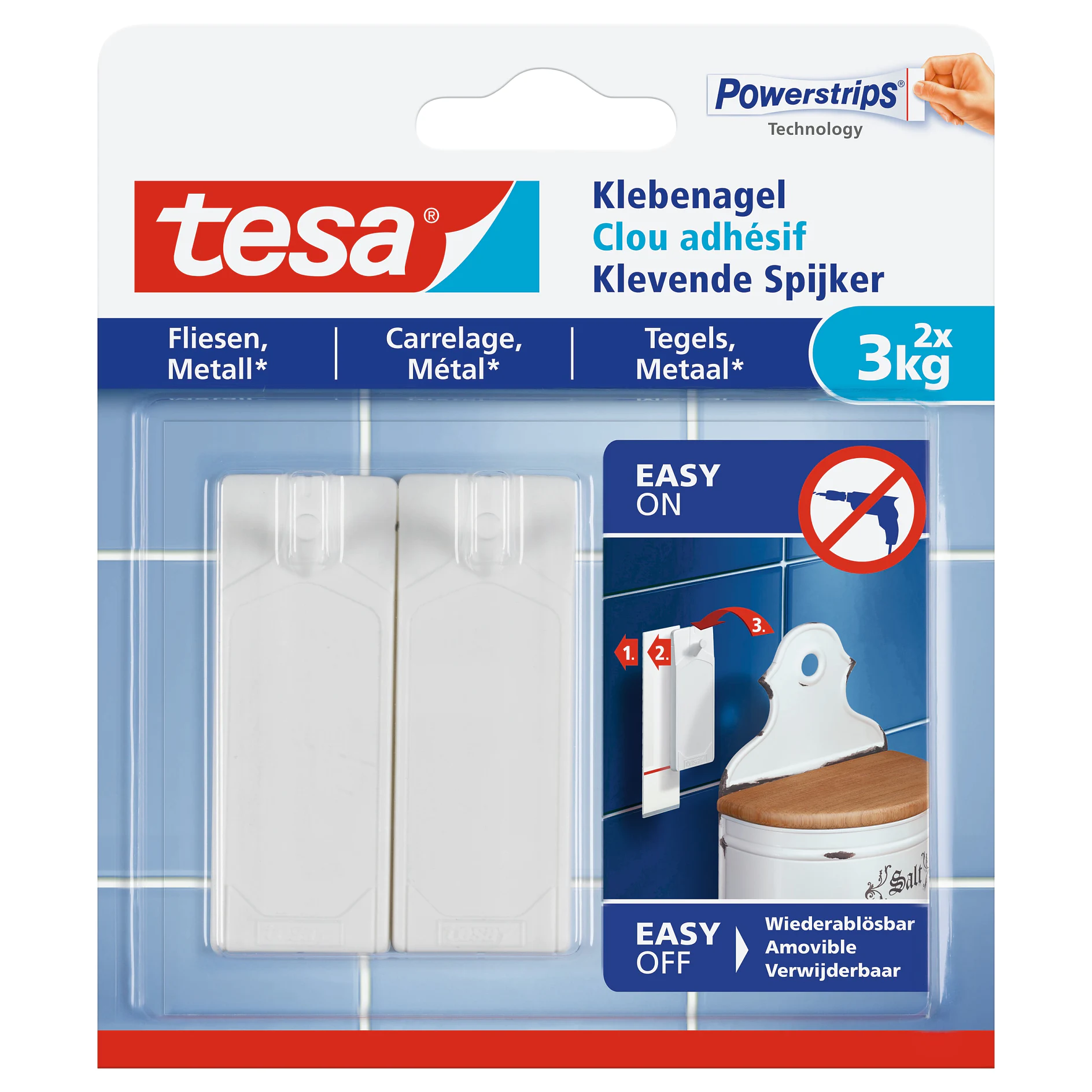 [en-en] tesa Smart Mounting System Adhesive Nail 3kg Tiles