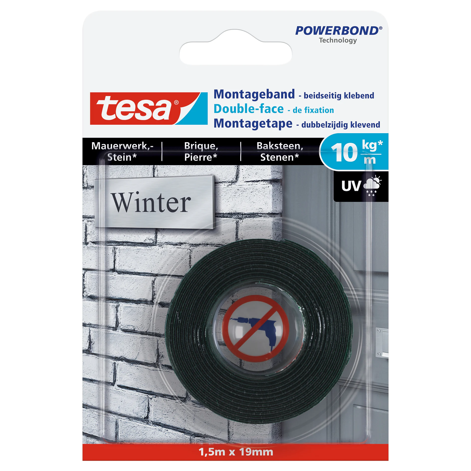 [en-en] tesa Smart Mounting System Mounting Tape 1,5x19 Brick