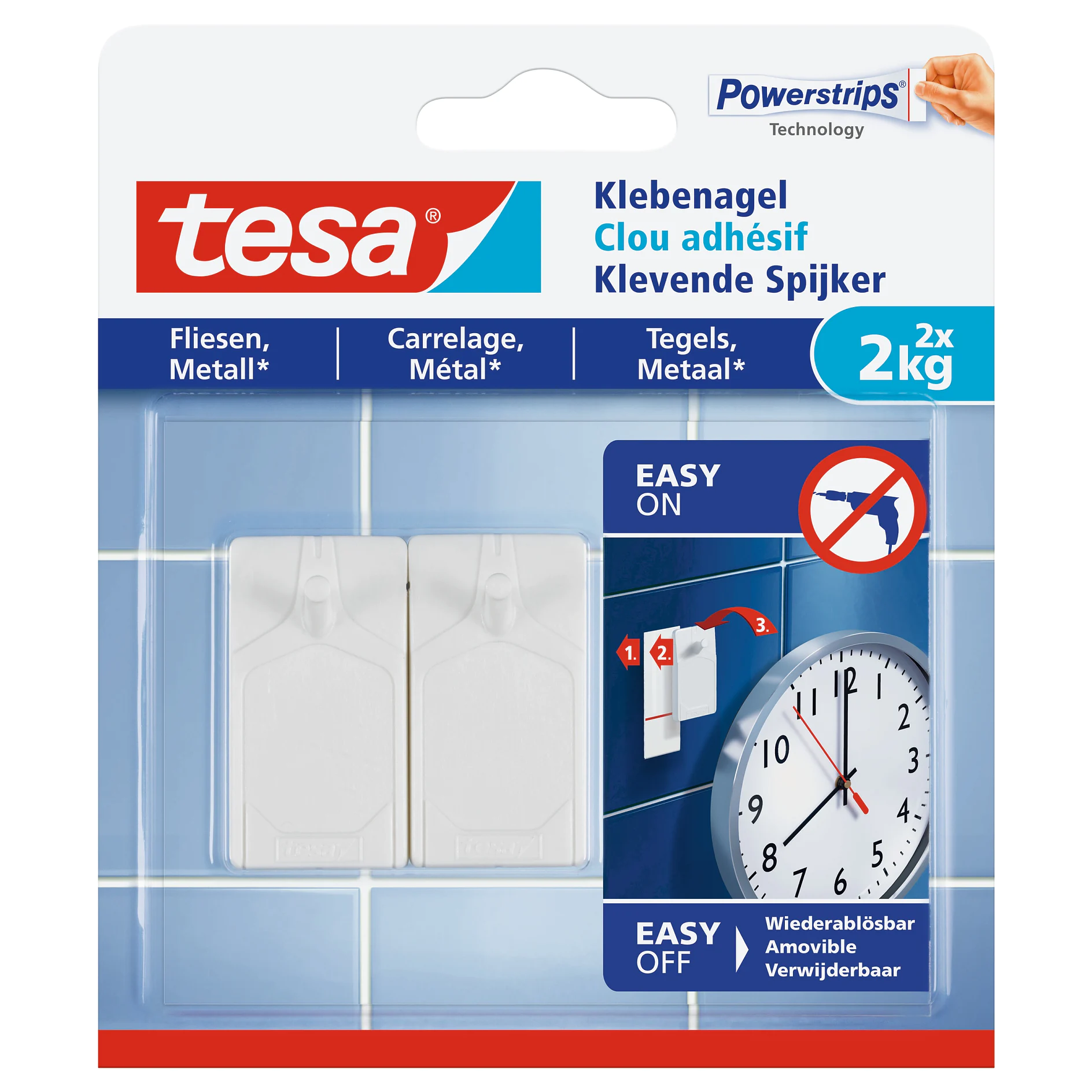 [en-en] tesa Smart Mounting System Adhesive Nail 2kg Tiles