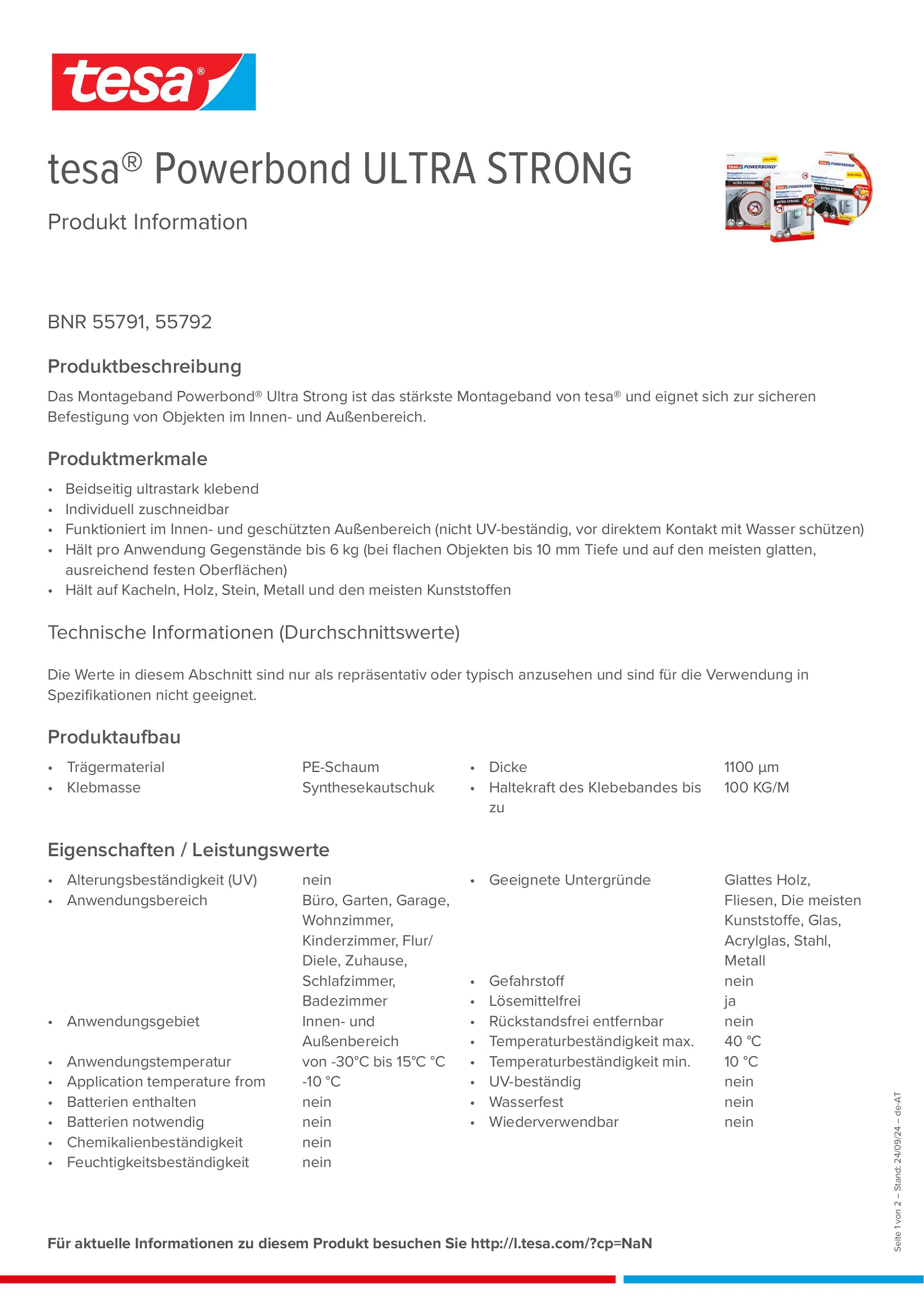 Product information_tesa® Powerbond 55791_de-AT