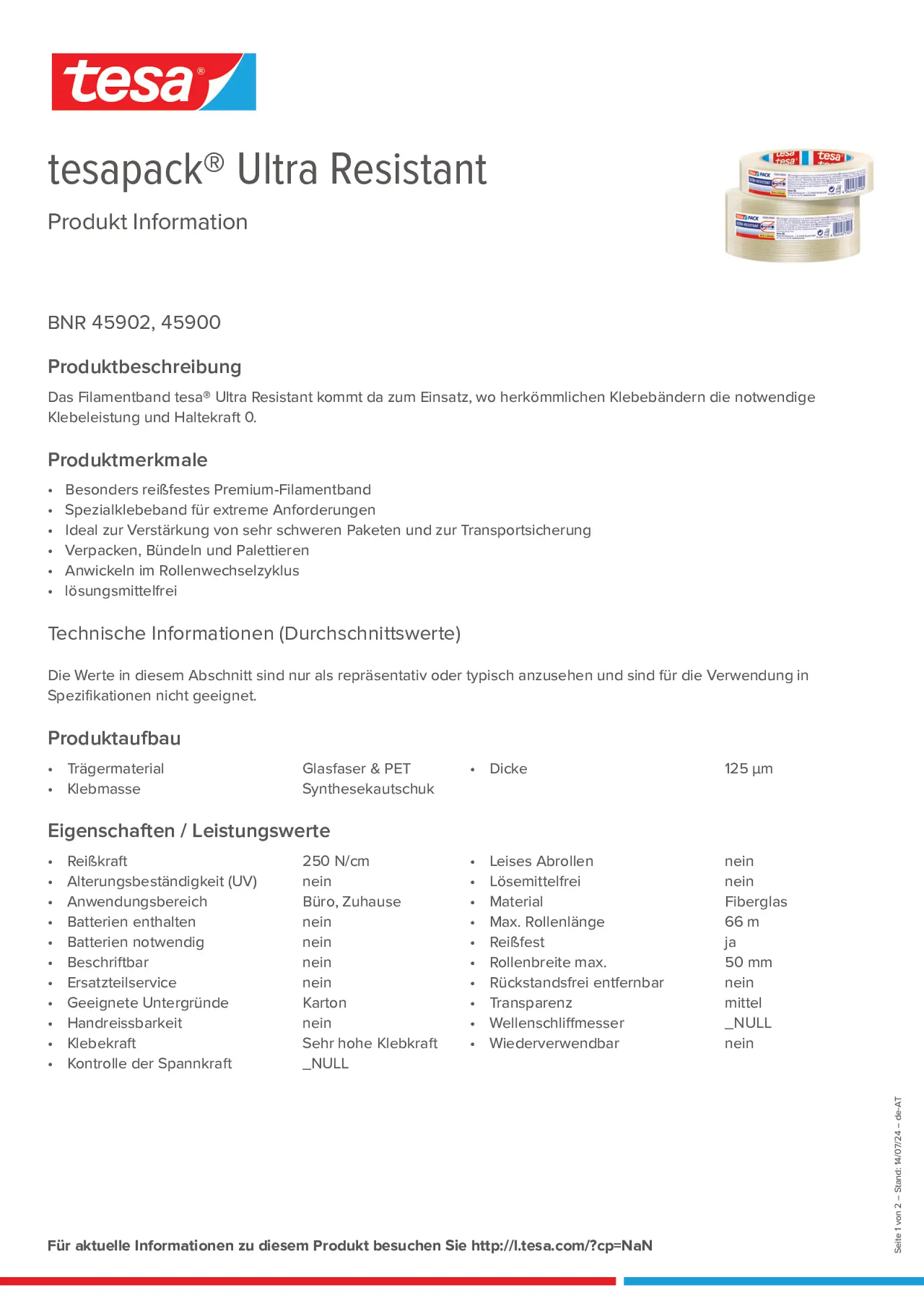 Product information_tesapack® 45900_de-AT