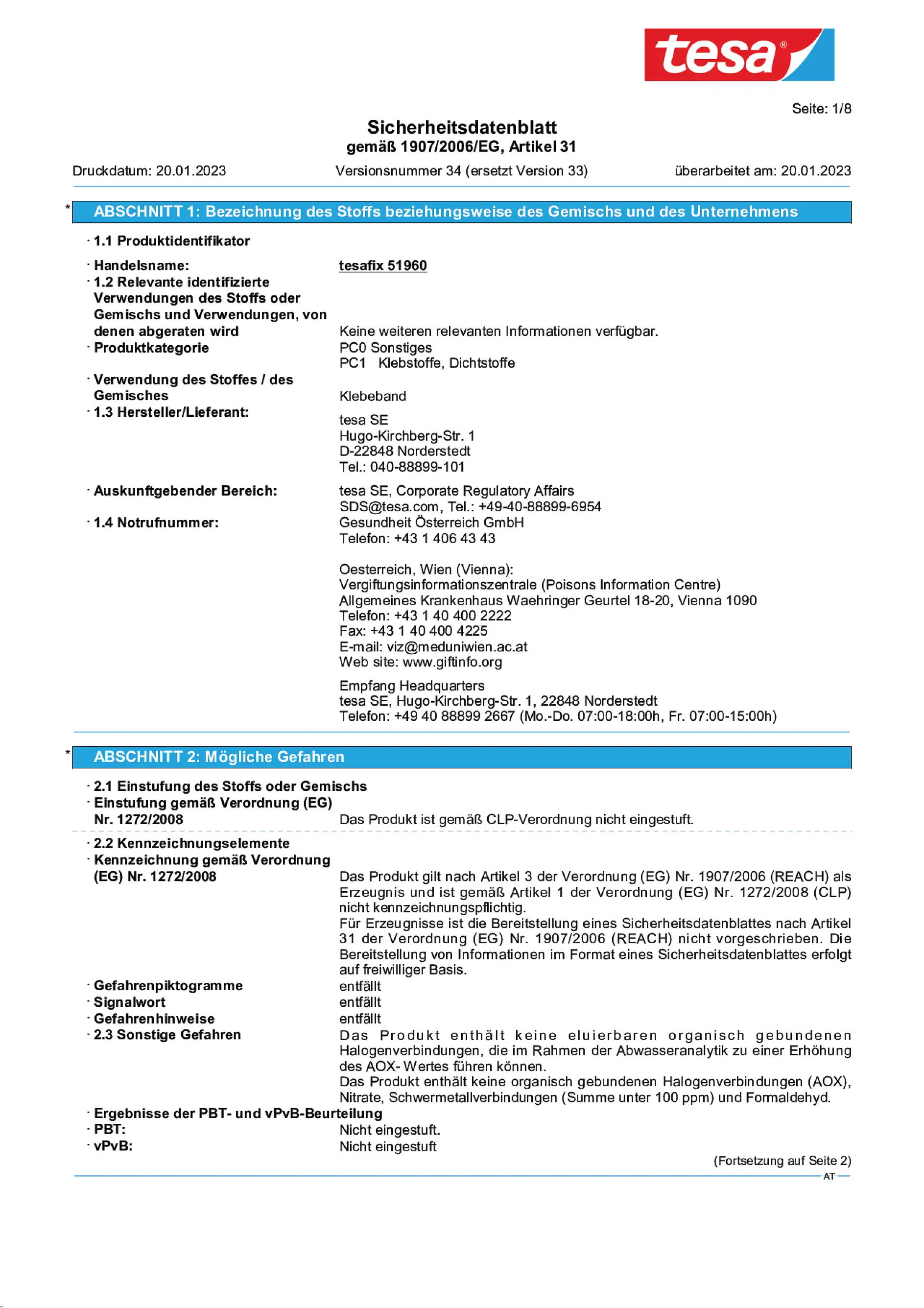 Safety data sheet_tesa® 51960_de-AT_v34