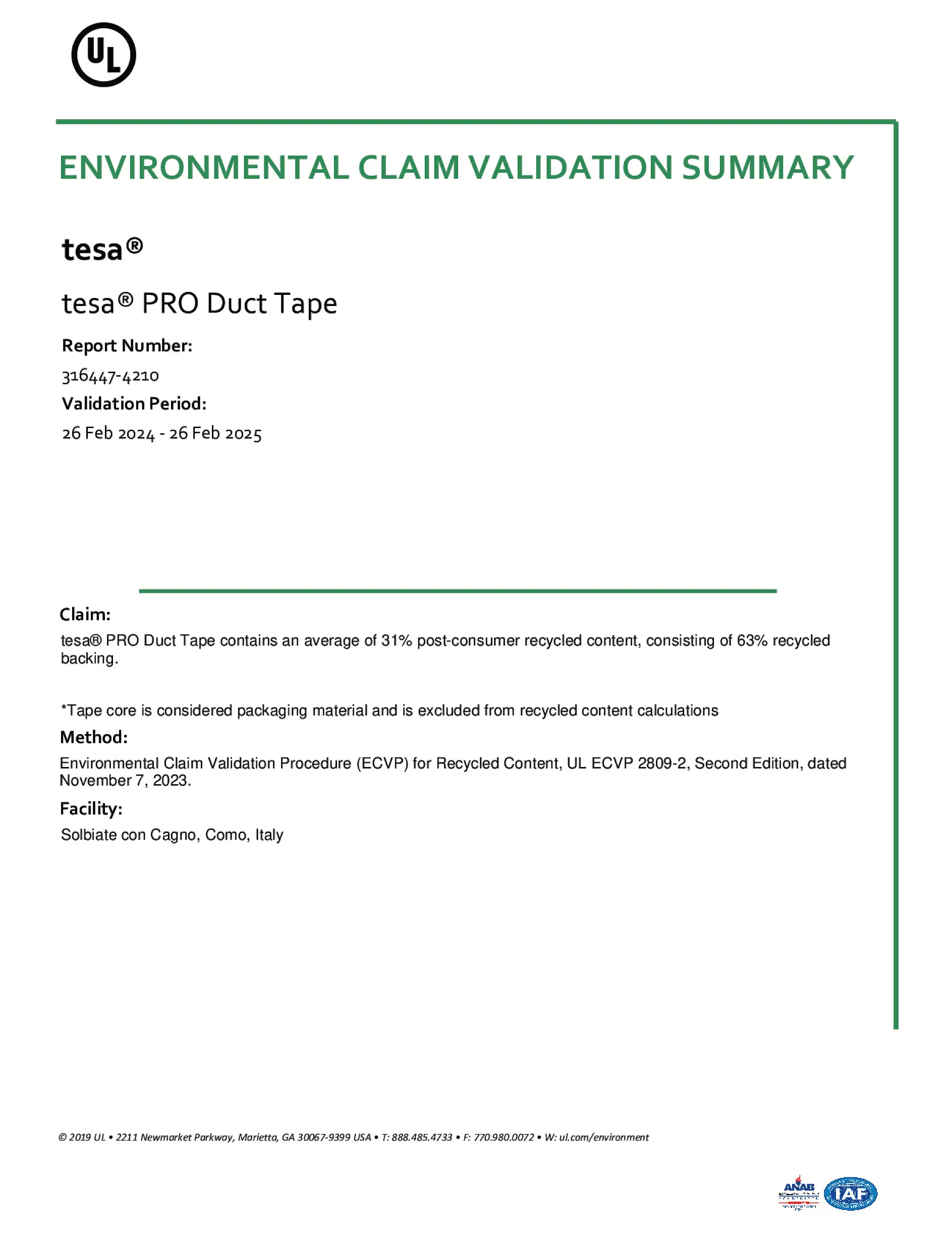 tesa_74613_UL-ECVP-2809-2_en_2024-2025_certificate