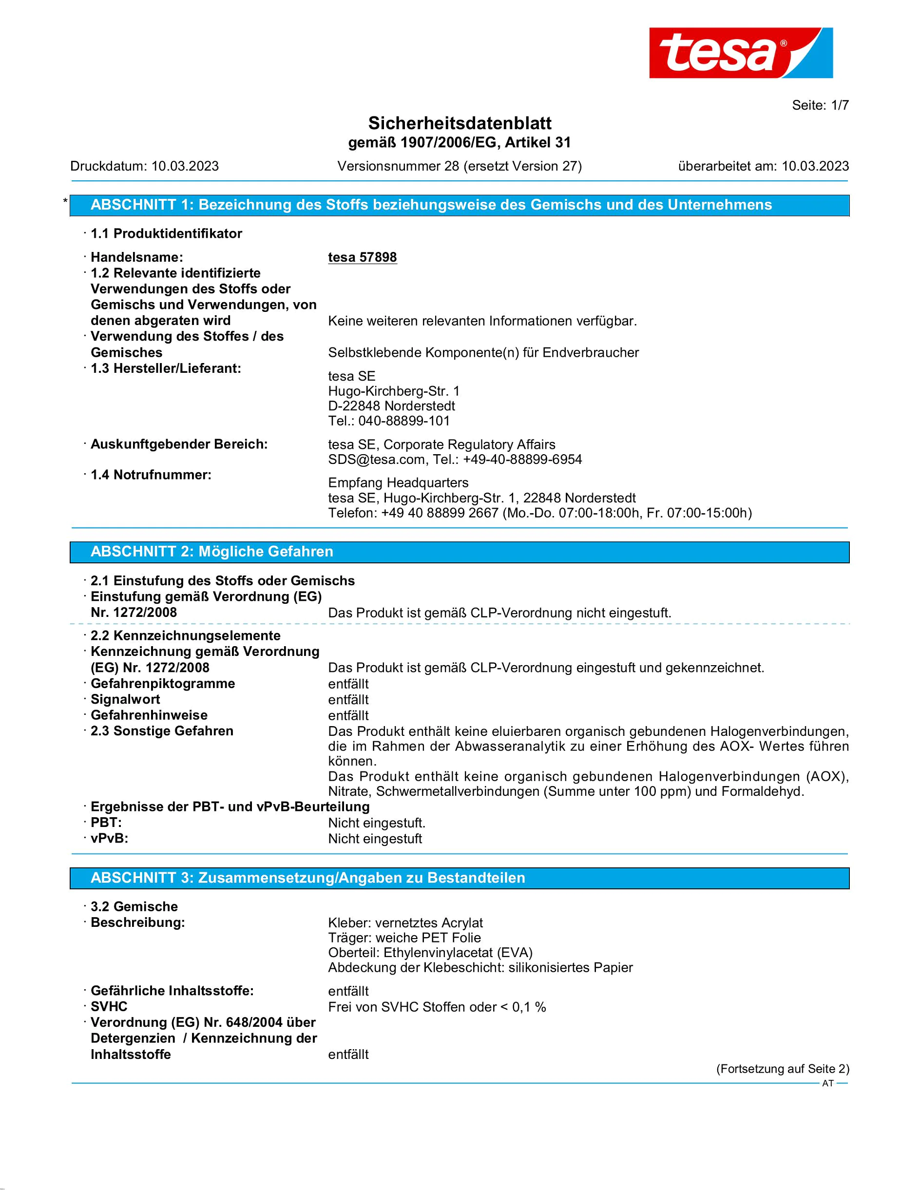 Safety data sheet_tesa® Protect 57706_de-AT_v28