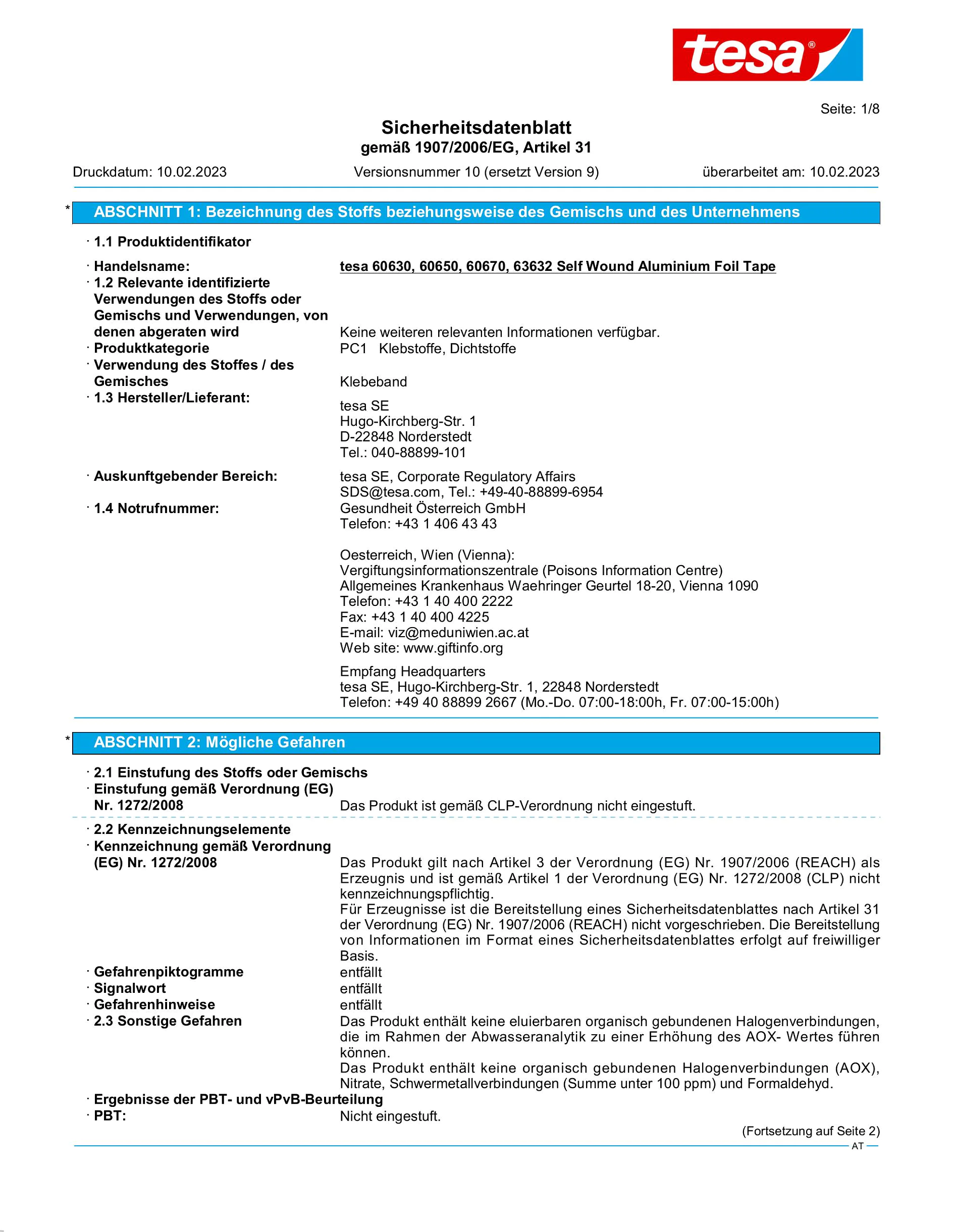 Safety data sheet_tesa® 60630_de-AT_v10