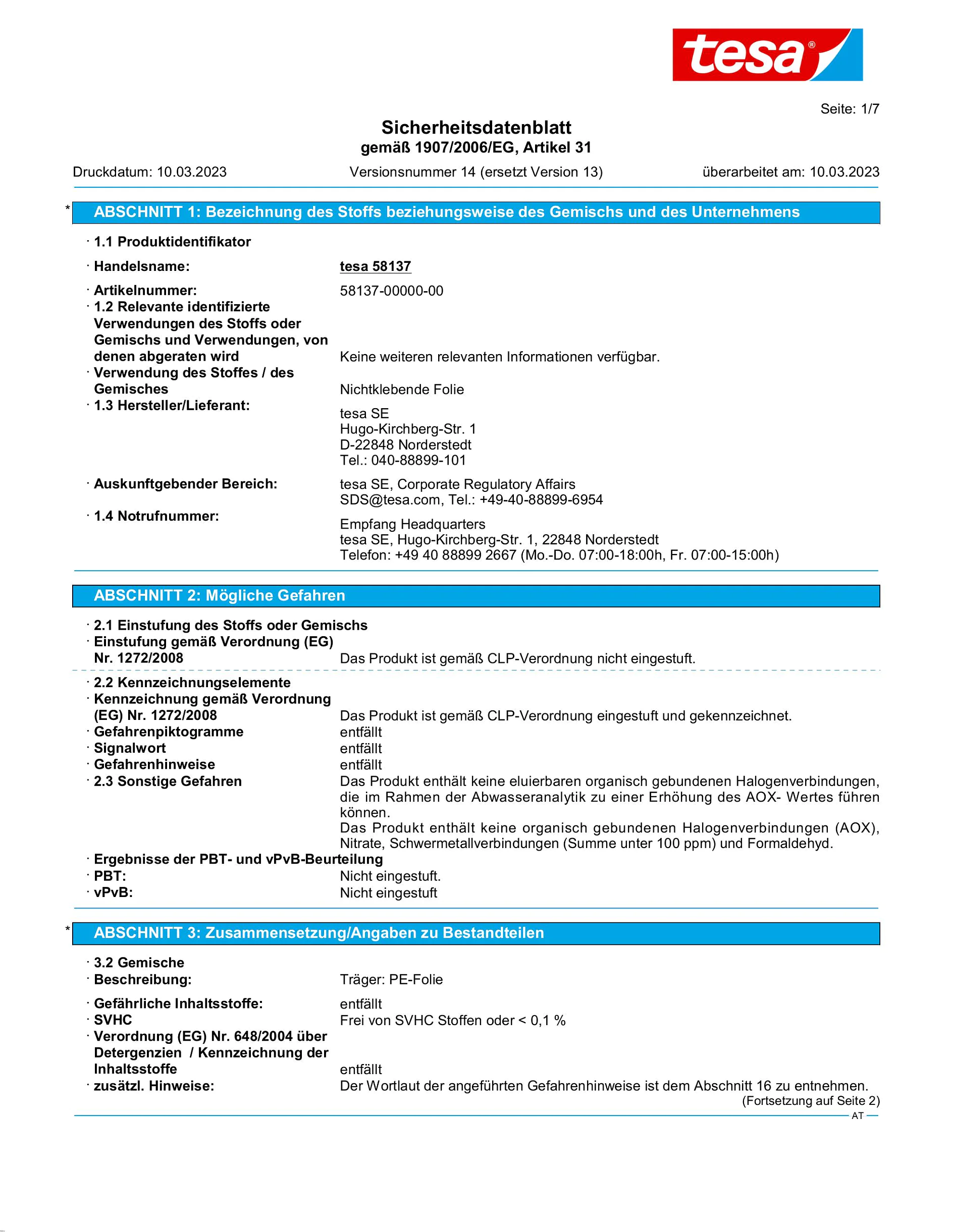 Safety data sheet_tesa® 58137_de-AT_v14