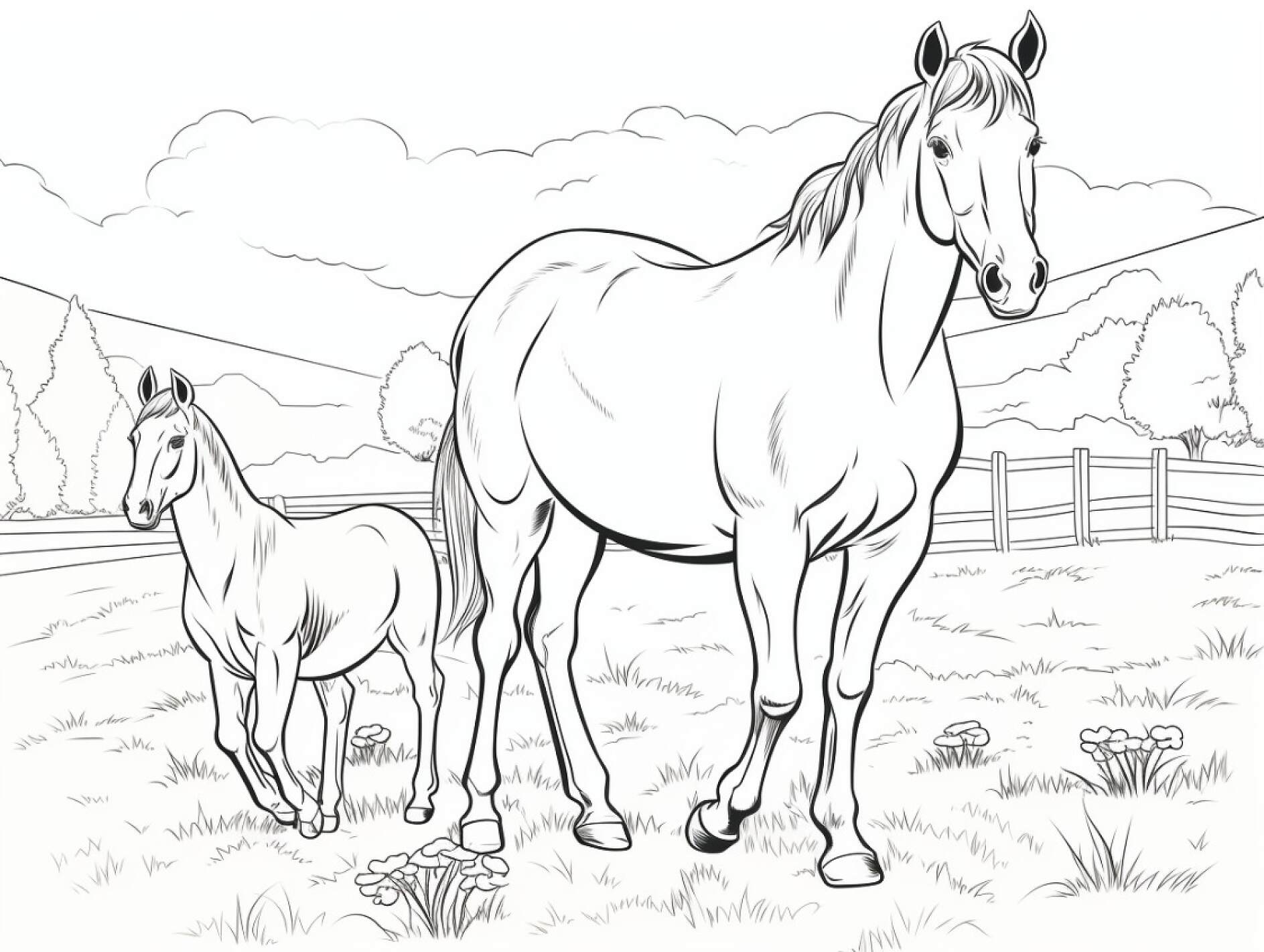 Kostenlose Pferde Malvorlagen   Ausmalbilder von Pferden zum Download