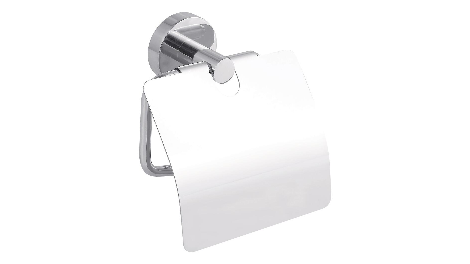 inkl. tesa Smooz verchromt, Deckel, tesa® - Toilettenpapierhalter Klebelösung mit