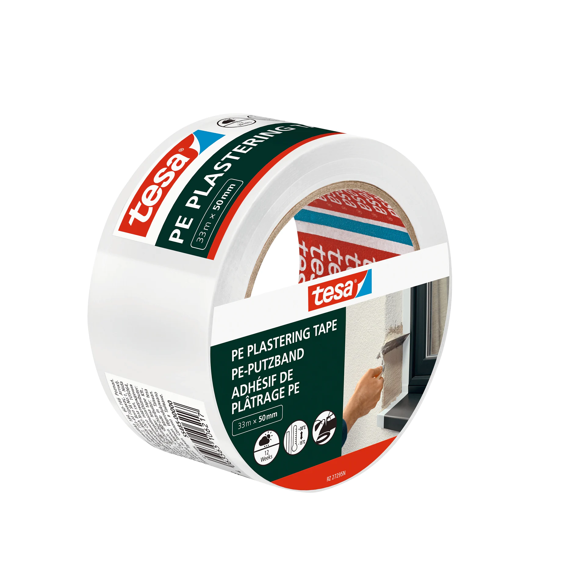 [en-en] tesa Professional Plastering tape&nbsp;PE white, 33m x 50mm (Consumer)