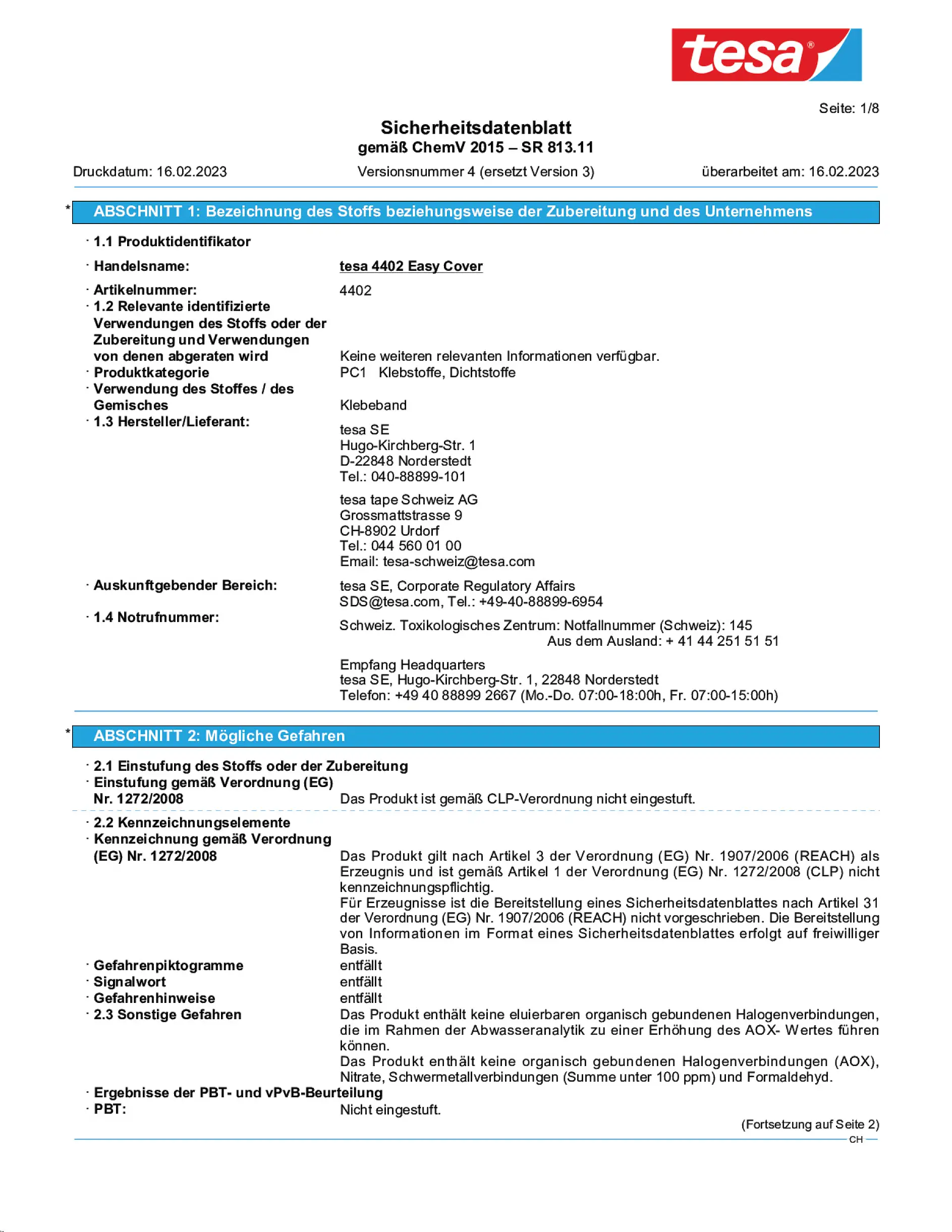 Safety data sheet_tesa® Professional 04402_de-CH_v4