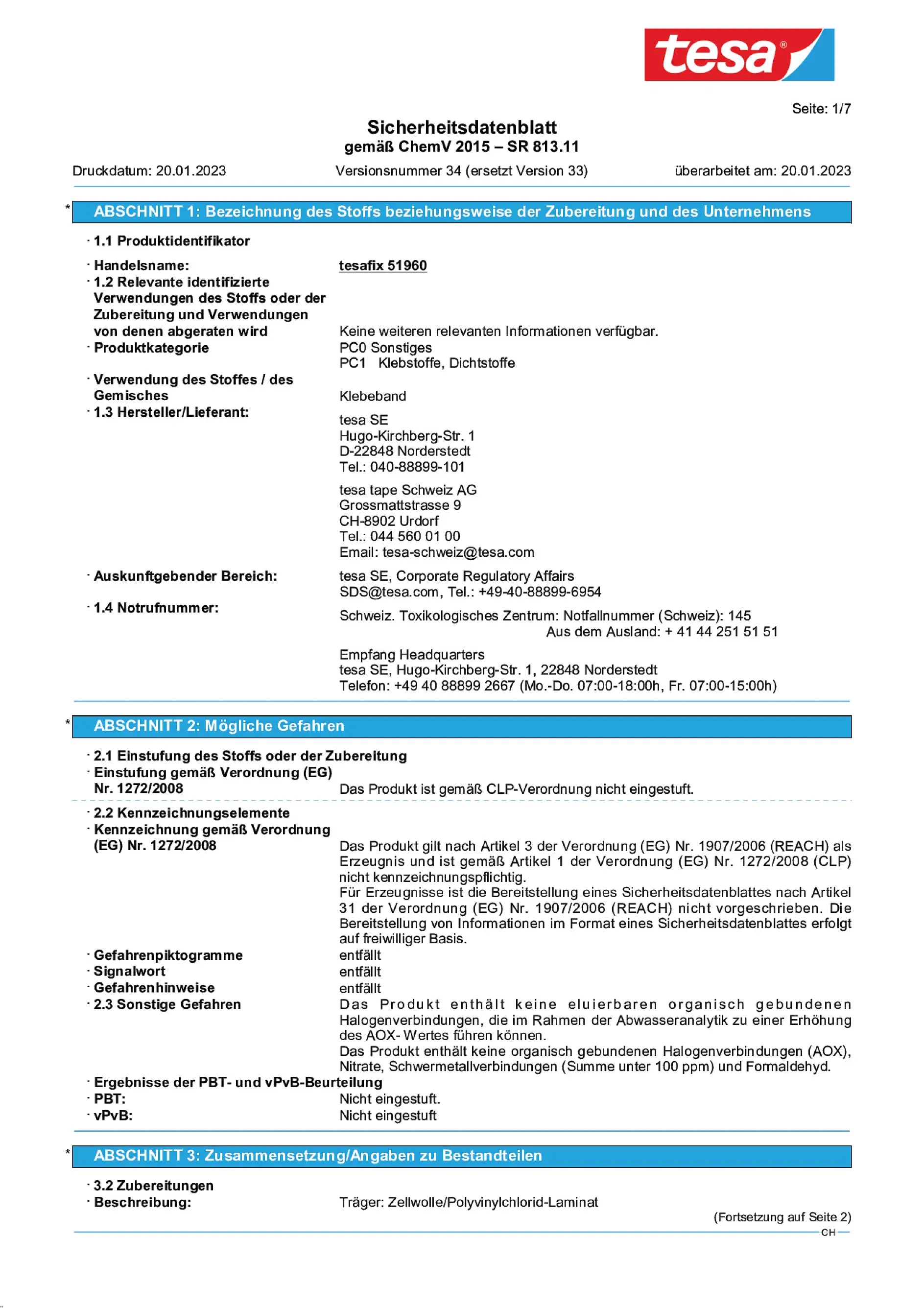 Safety data sheet_tesa® 51960_de-CH_v34