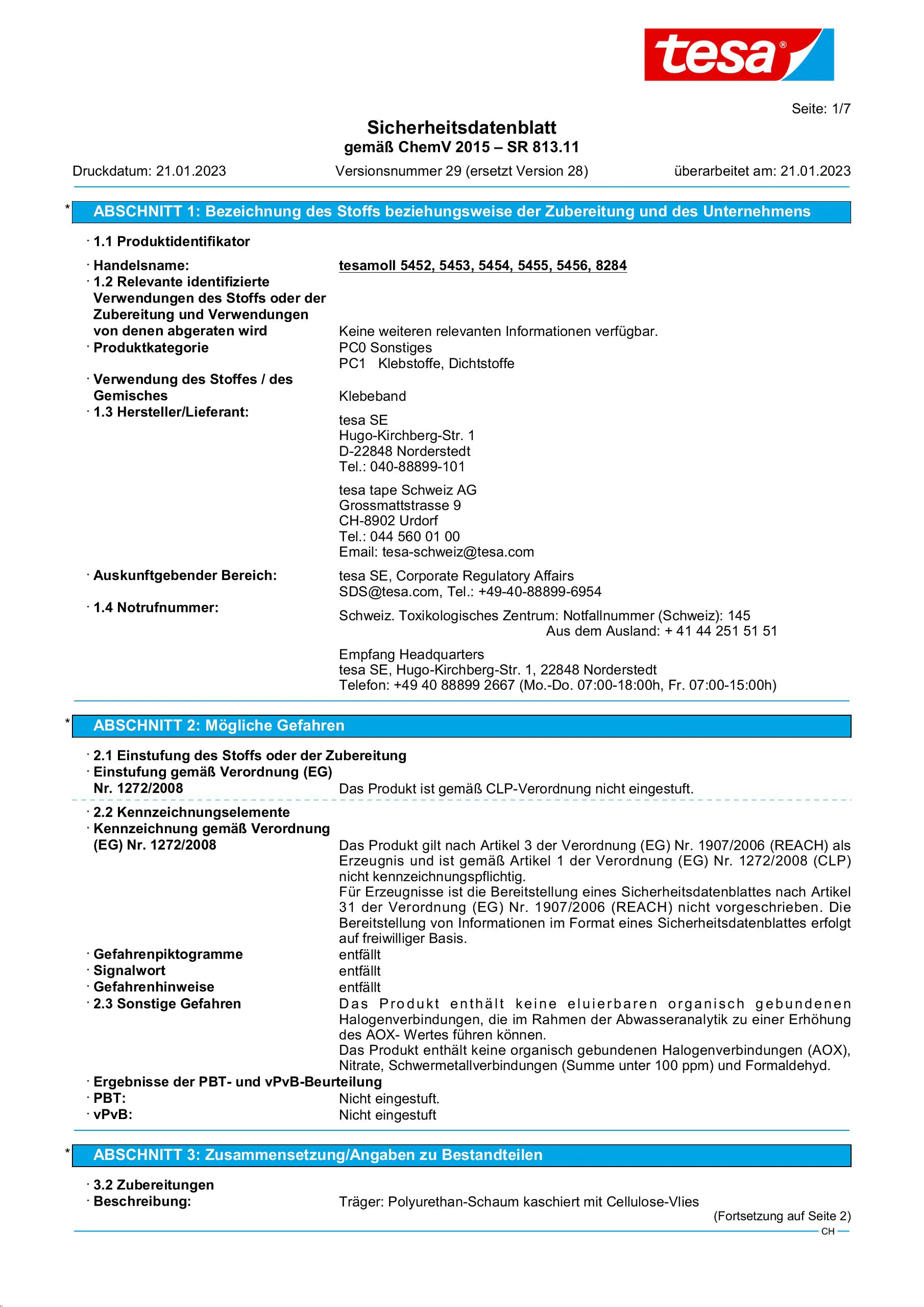 Safety data sheet_tesamoll® 55604_de-CH_v29