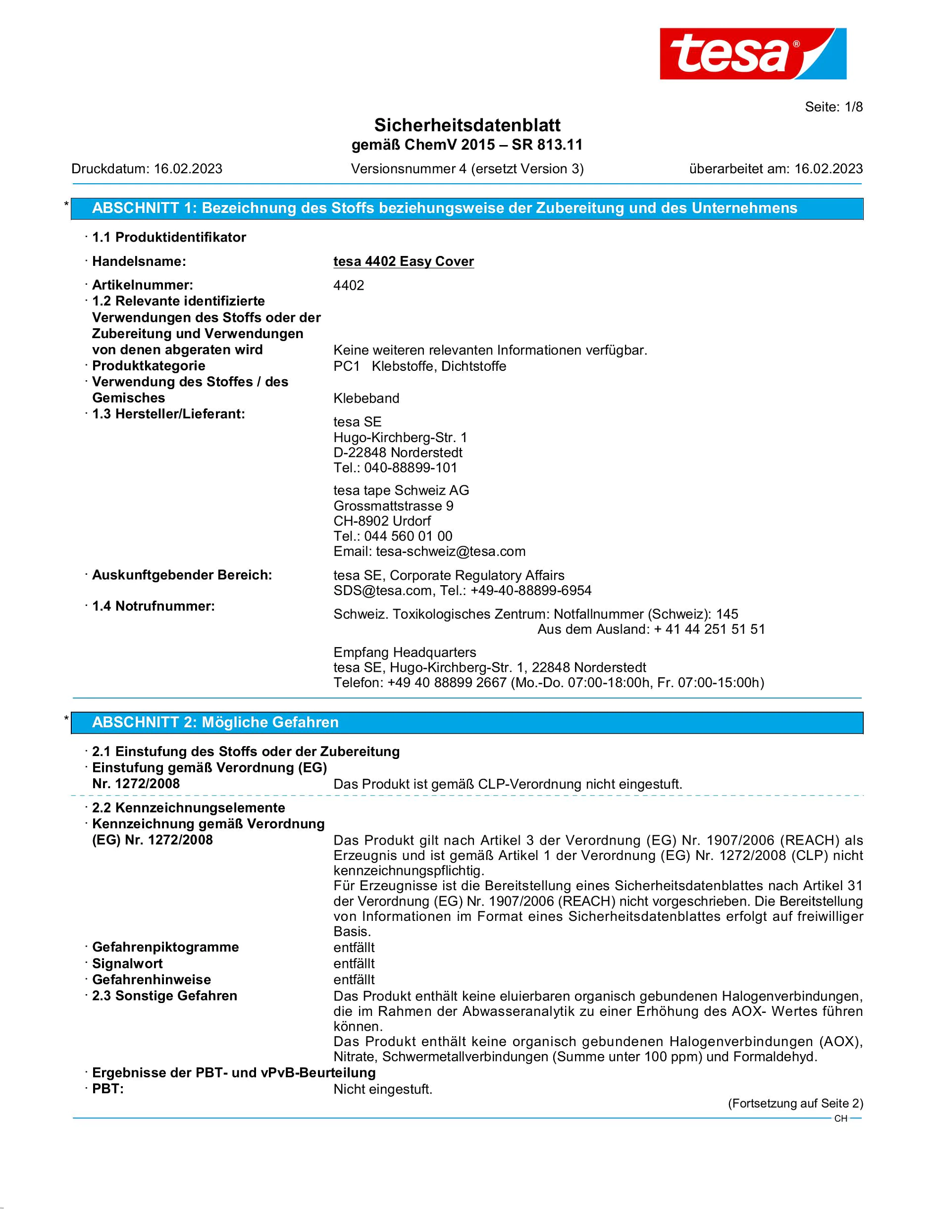 Safety data sheet_tesa® Professional 04402_de-CH_v4