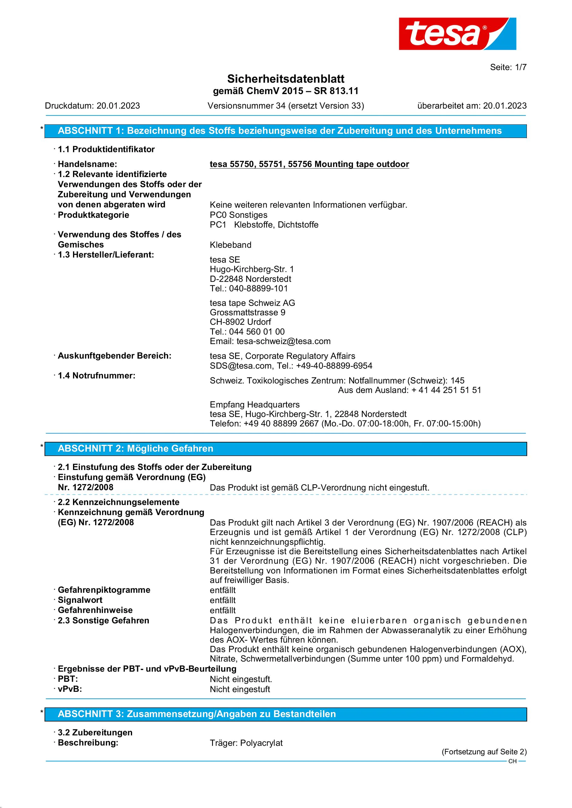 Safety data sheet_tesa® Powerbond 55751_de-CH_v34