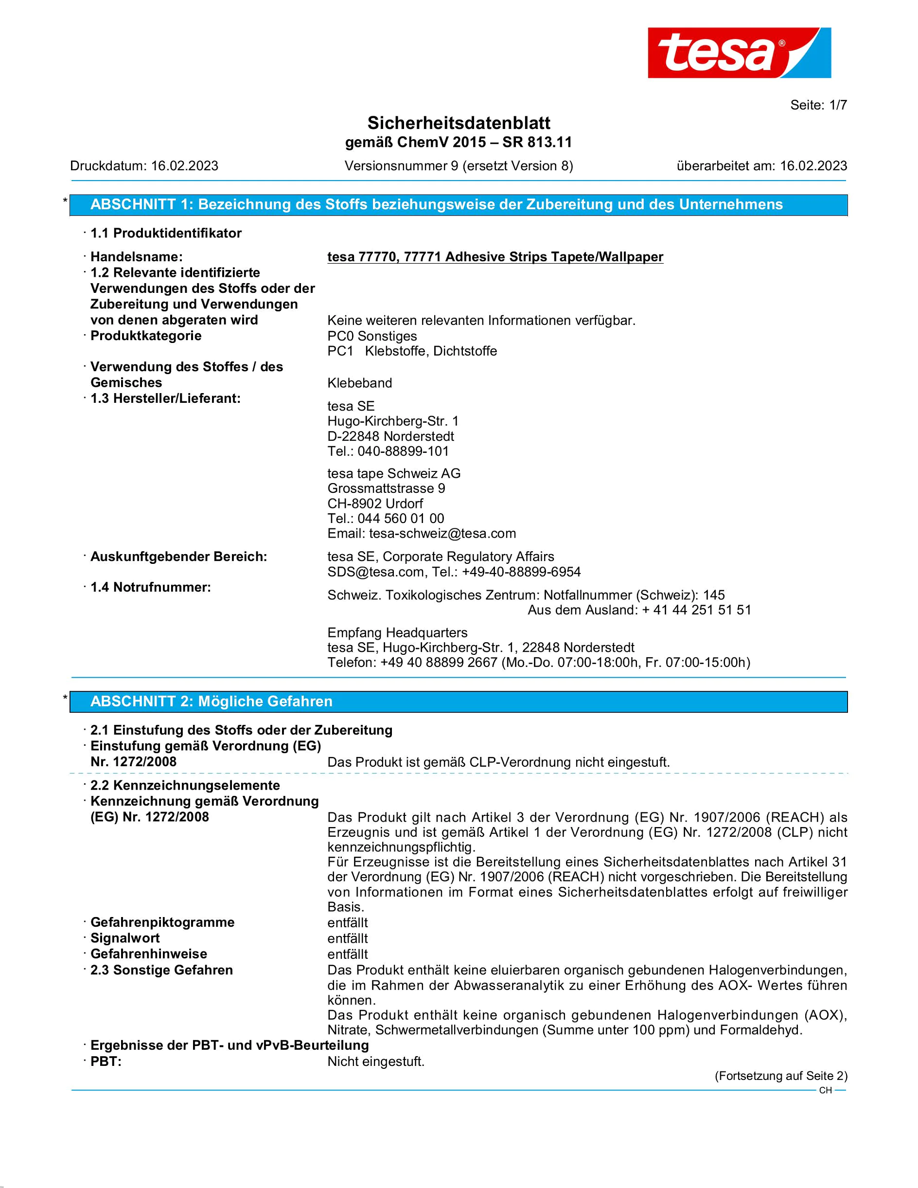 Safety data sheet_tesa® 77771_de-CH_v9