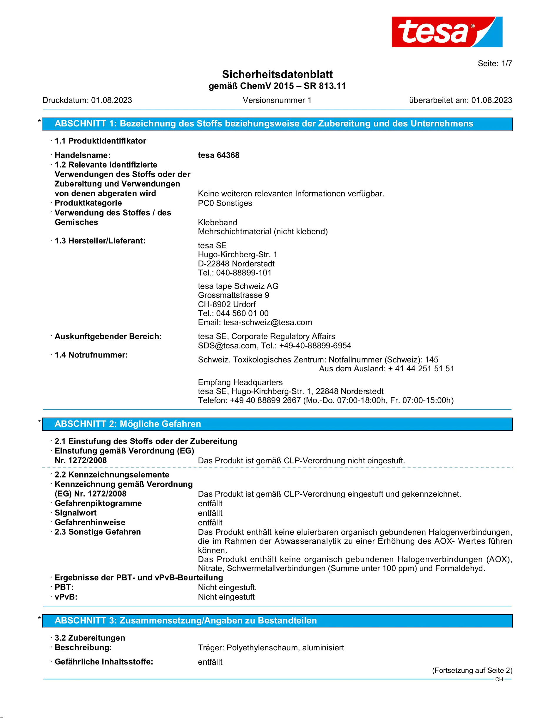 Safety data sheet_tesamoll® 55157_de-CH_v1