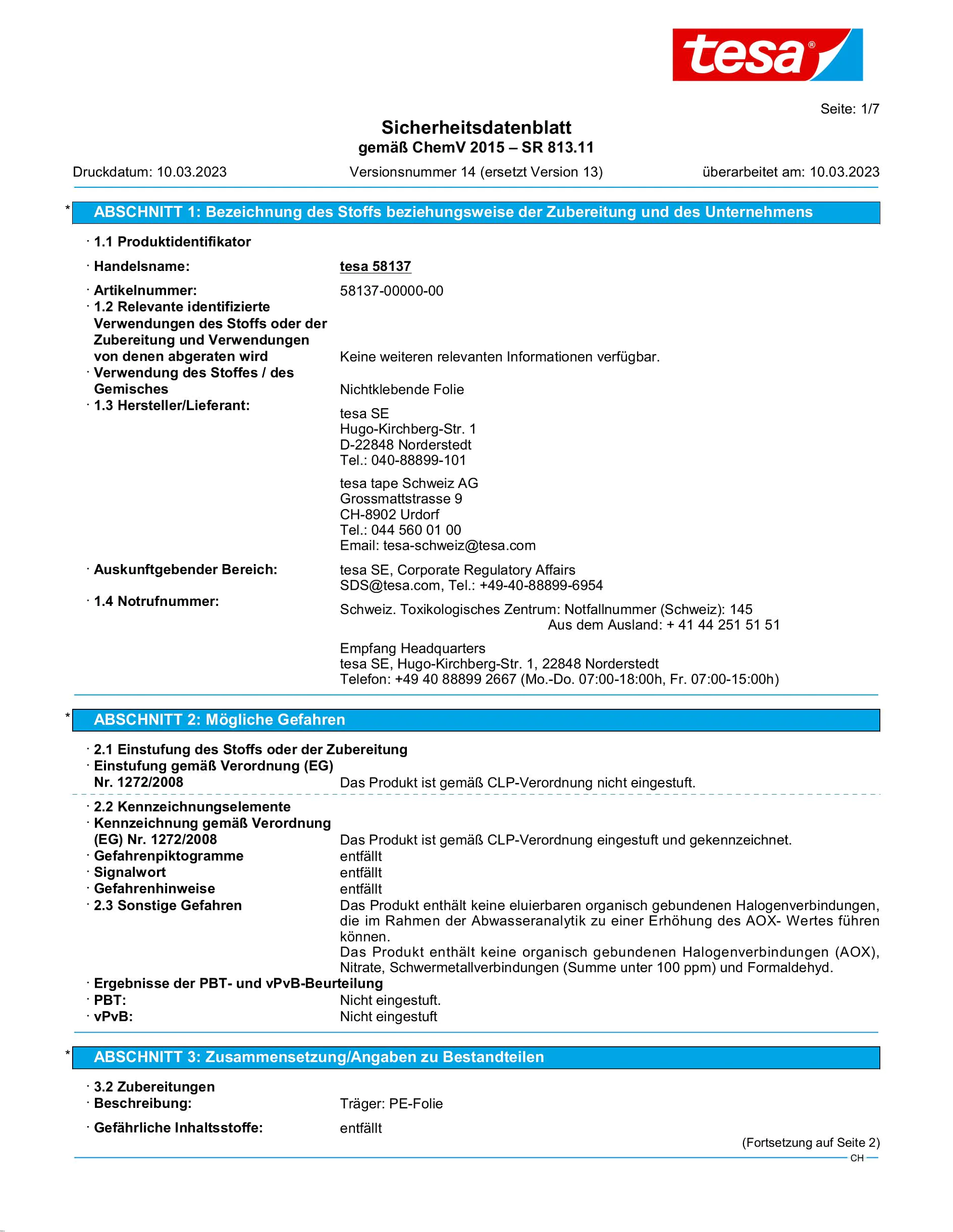 Safety data sheet_tesa® 58137_de-CH_v14