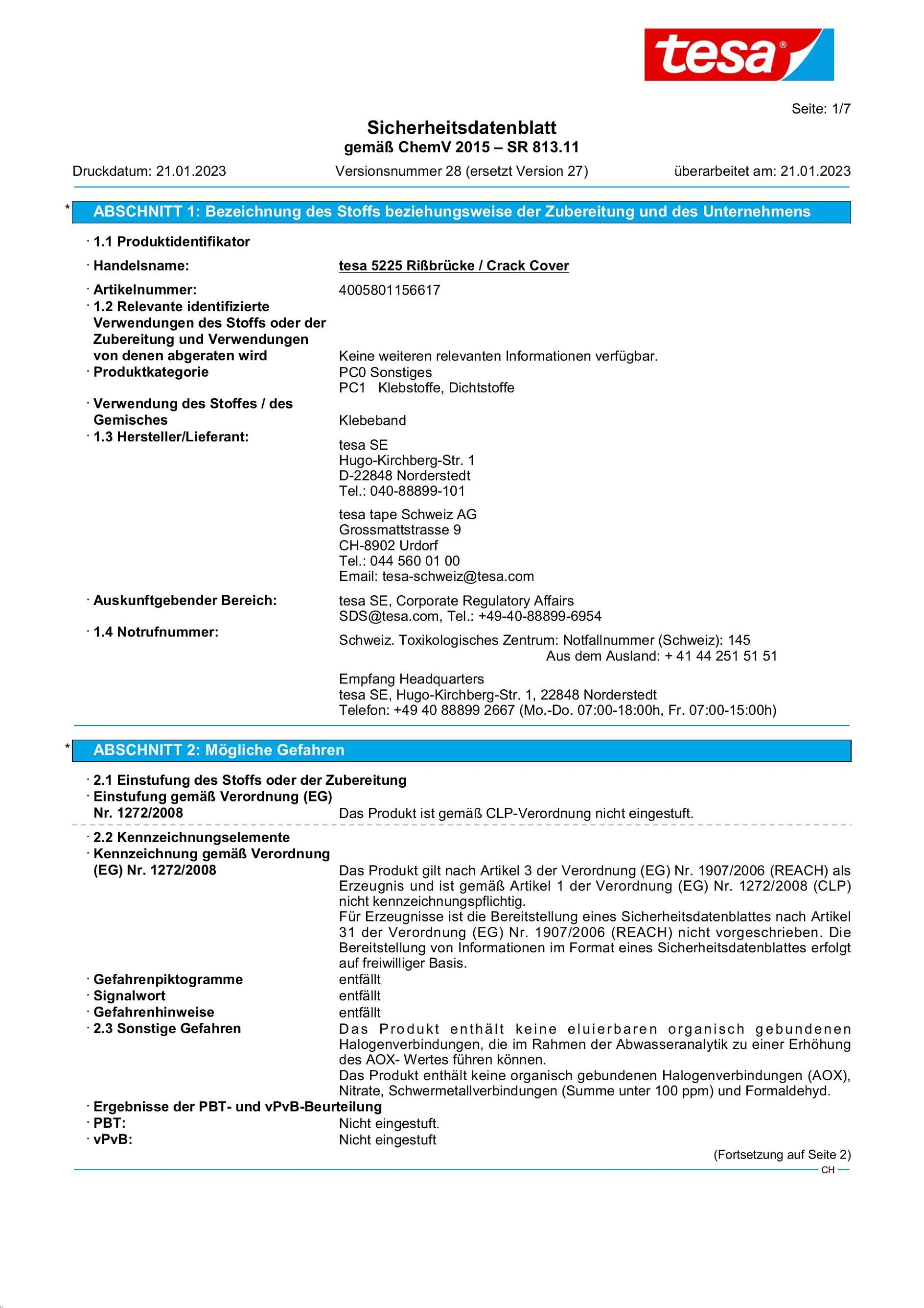 Safety data sheet_tesa® 05225_de-CH_v28