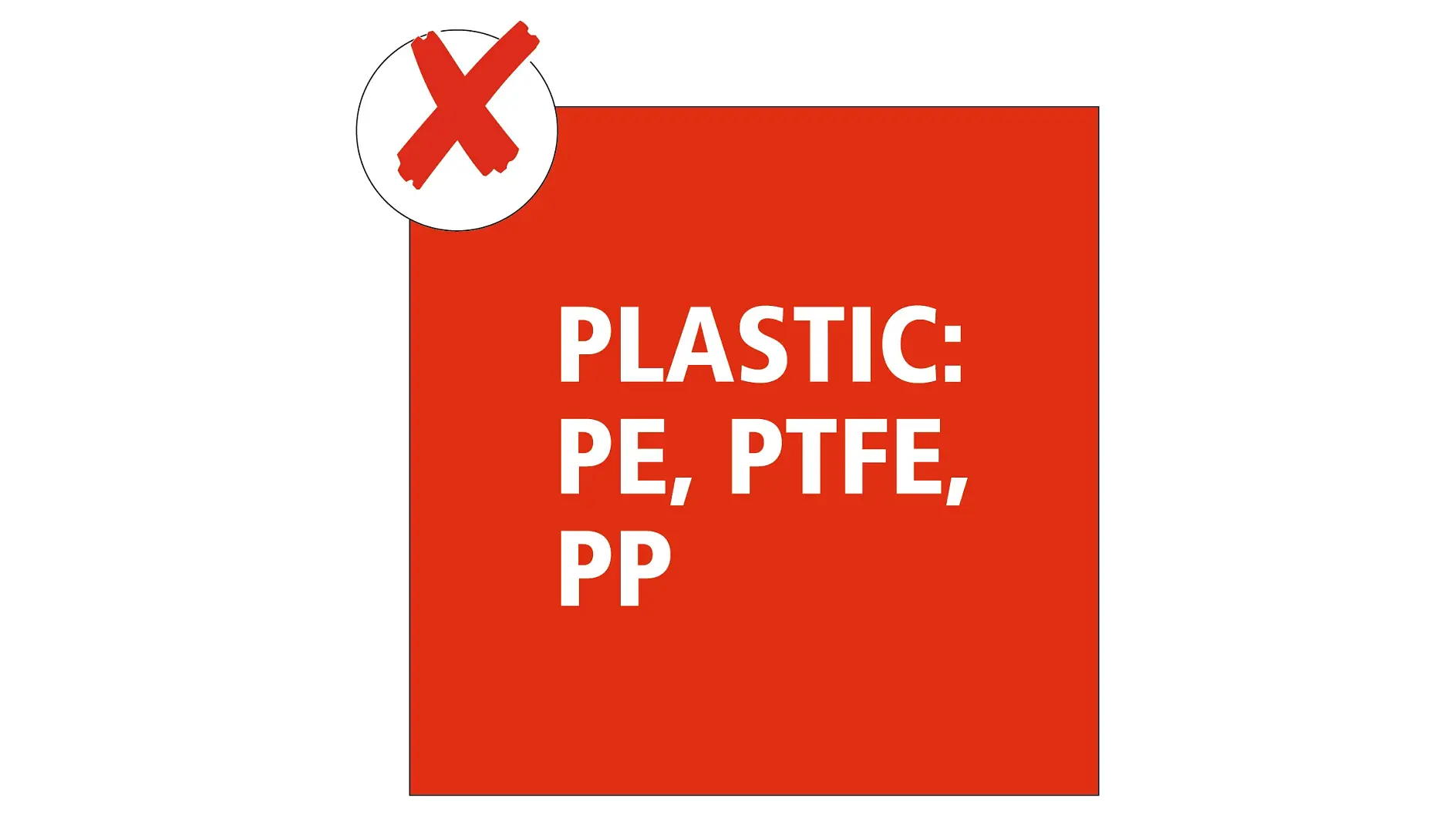 Plastic: PE, PTFE & PP