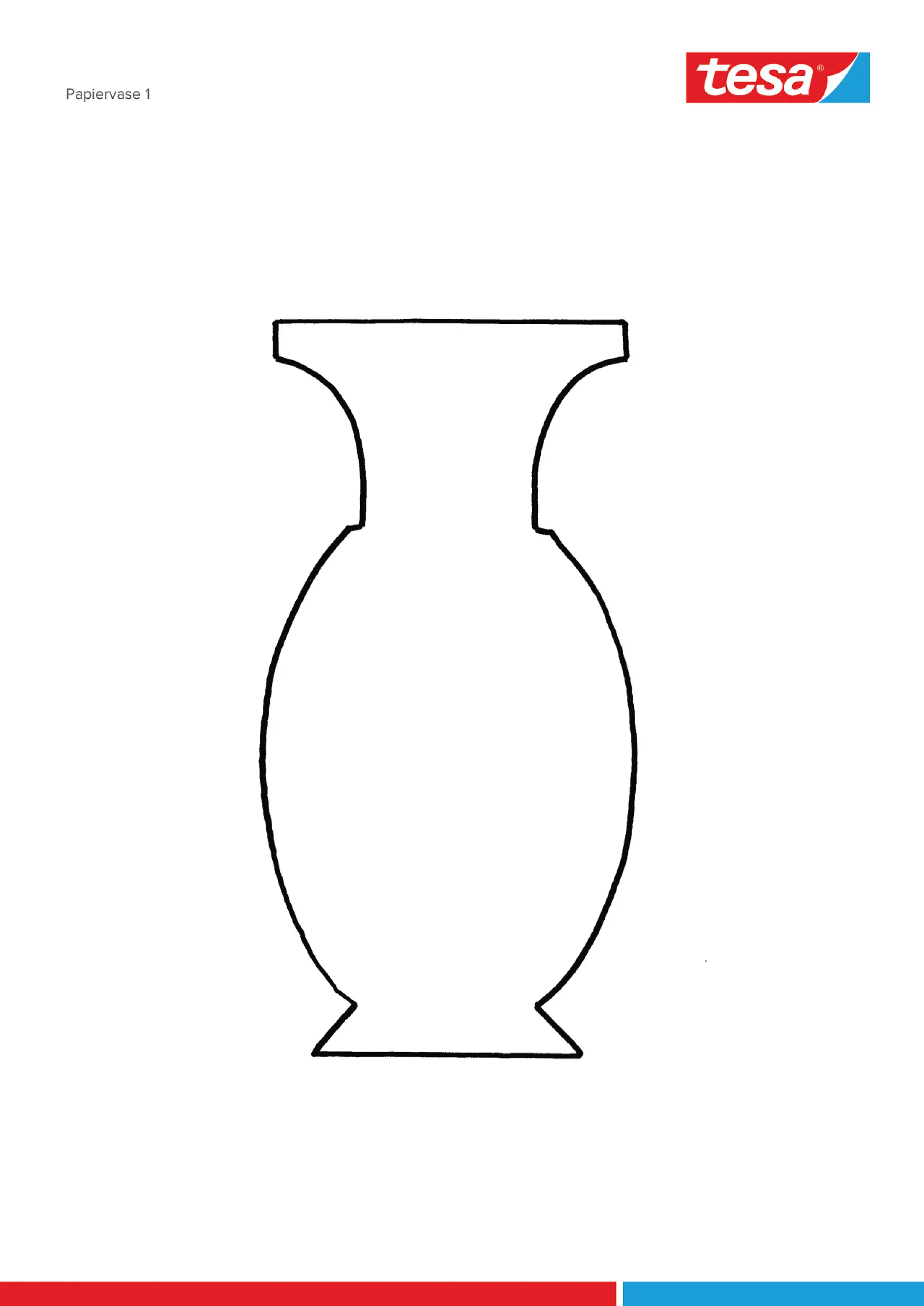 Schablone Vase zum ausdrucken